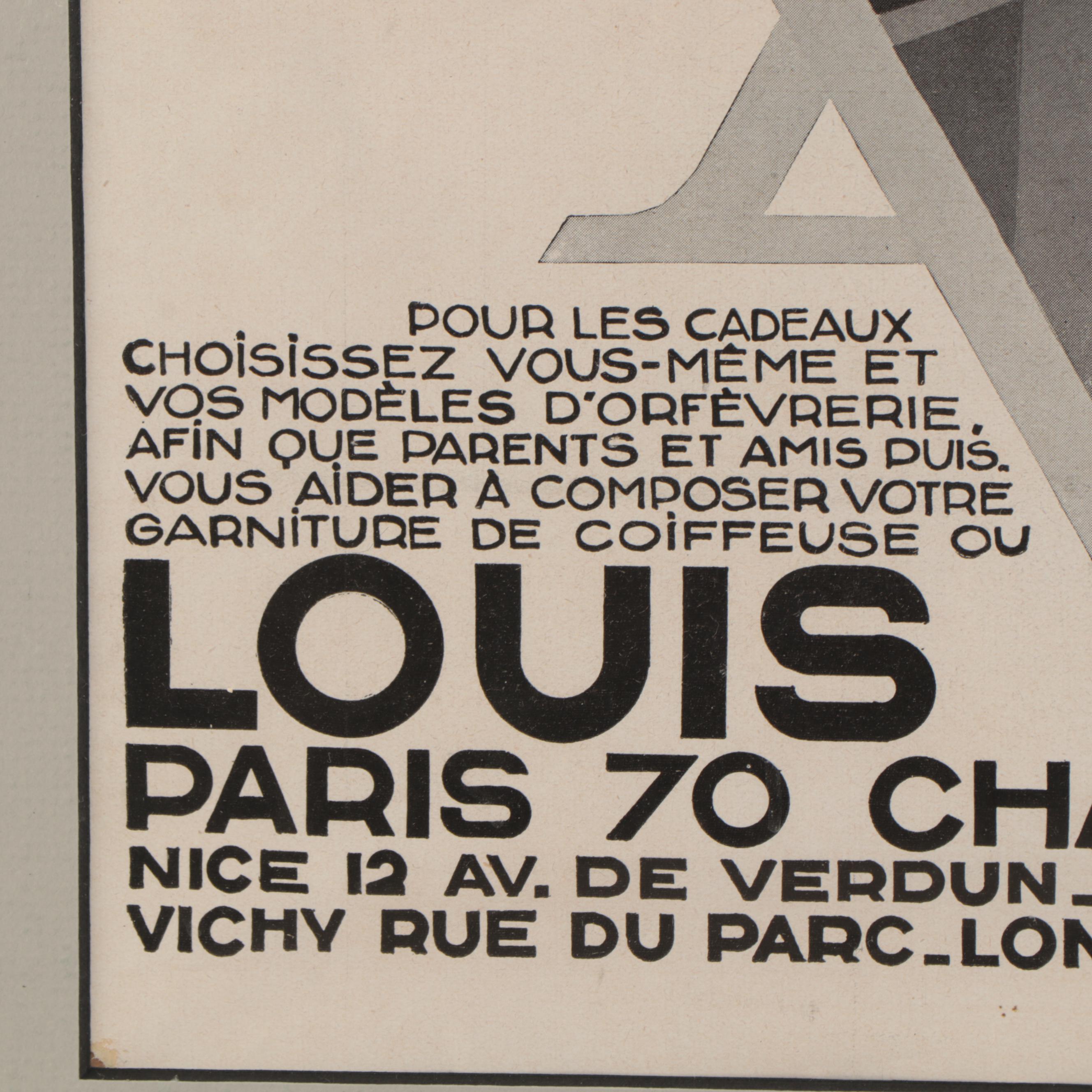 Halftone Poster Print of Louis Vuitton Luggage Advertisement
