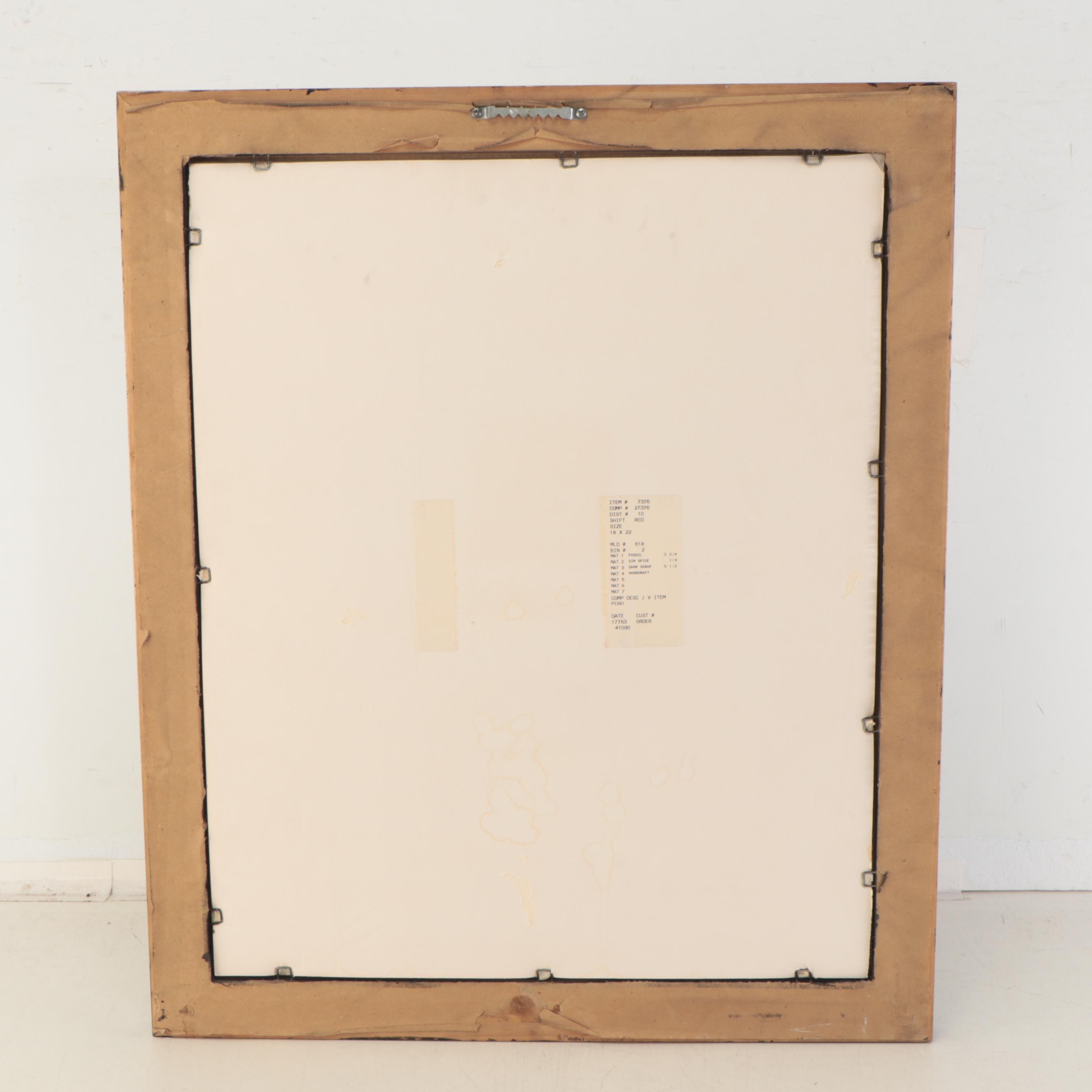 Halftone Poster Print of Louis Vuitton Luggage Advertisement