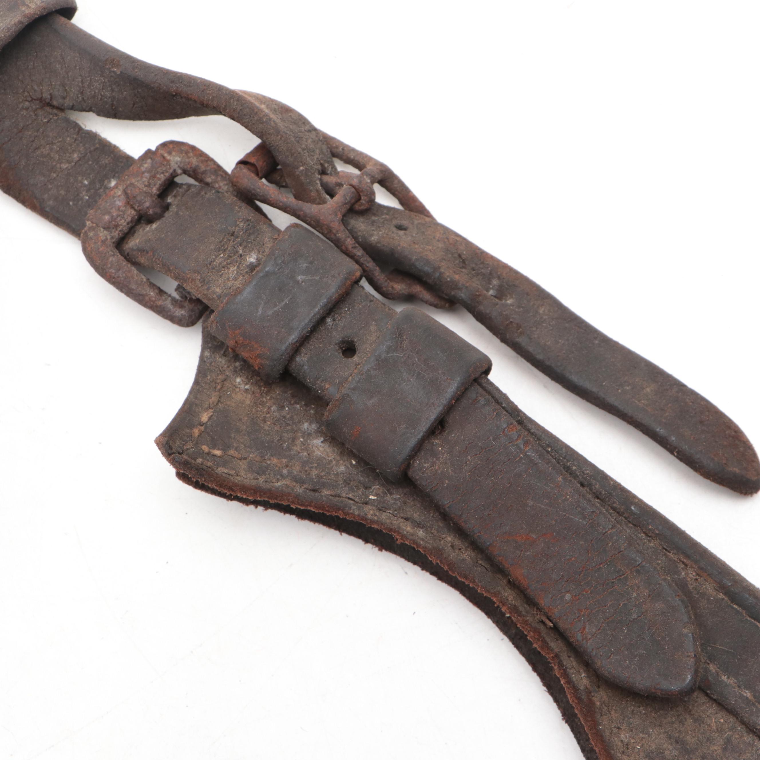 Indian Wars Era U.S. Army Leather Bridle, Late 19th Century