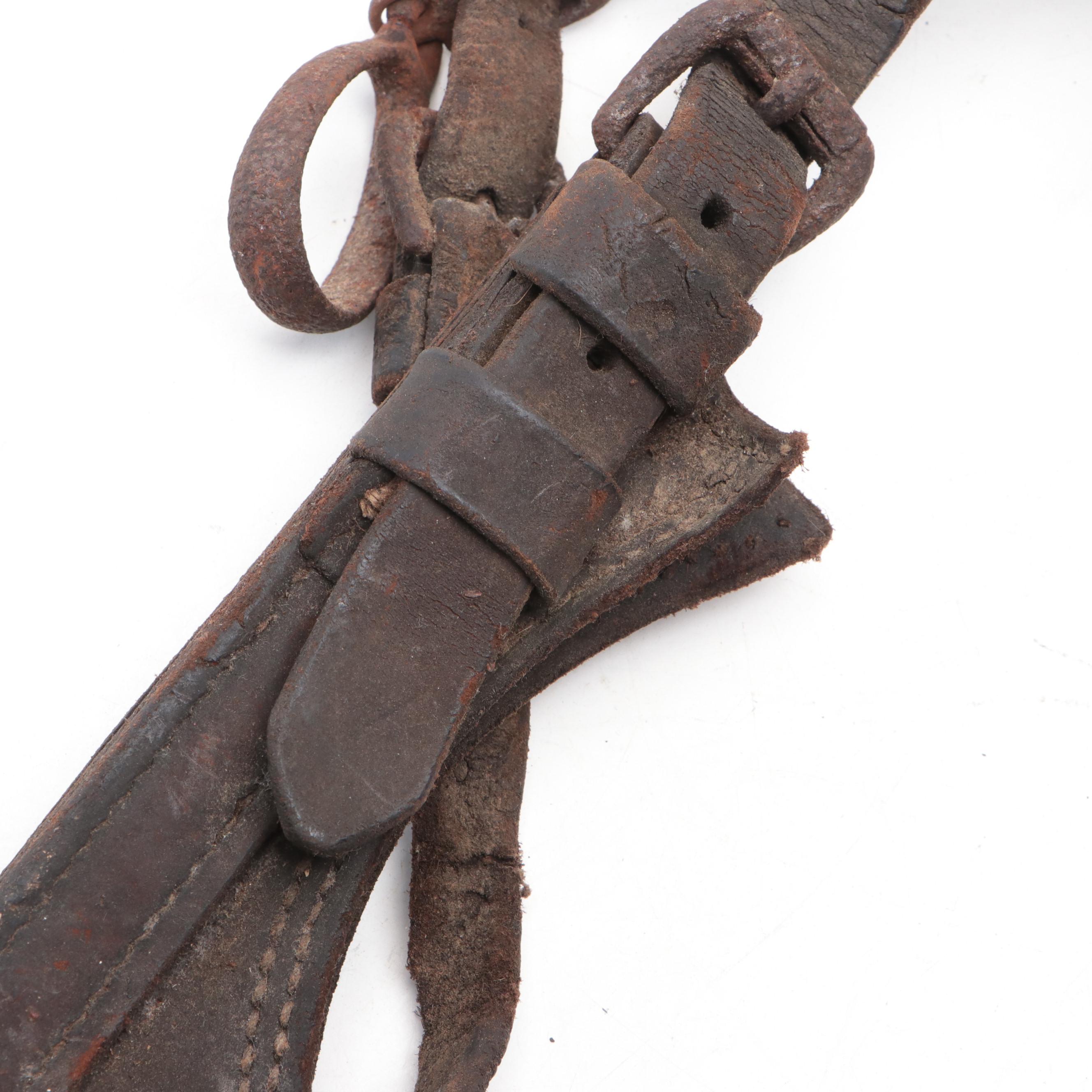 Indian Wars Era U.S. Army Leather Bridle, Late 19th Century