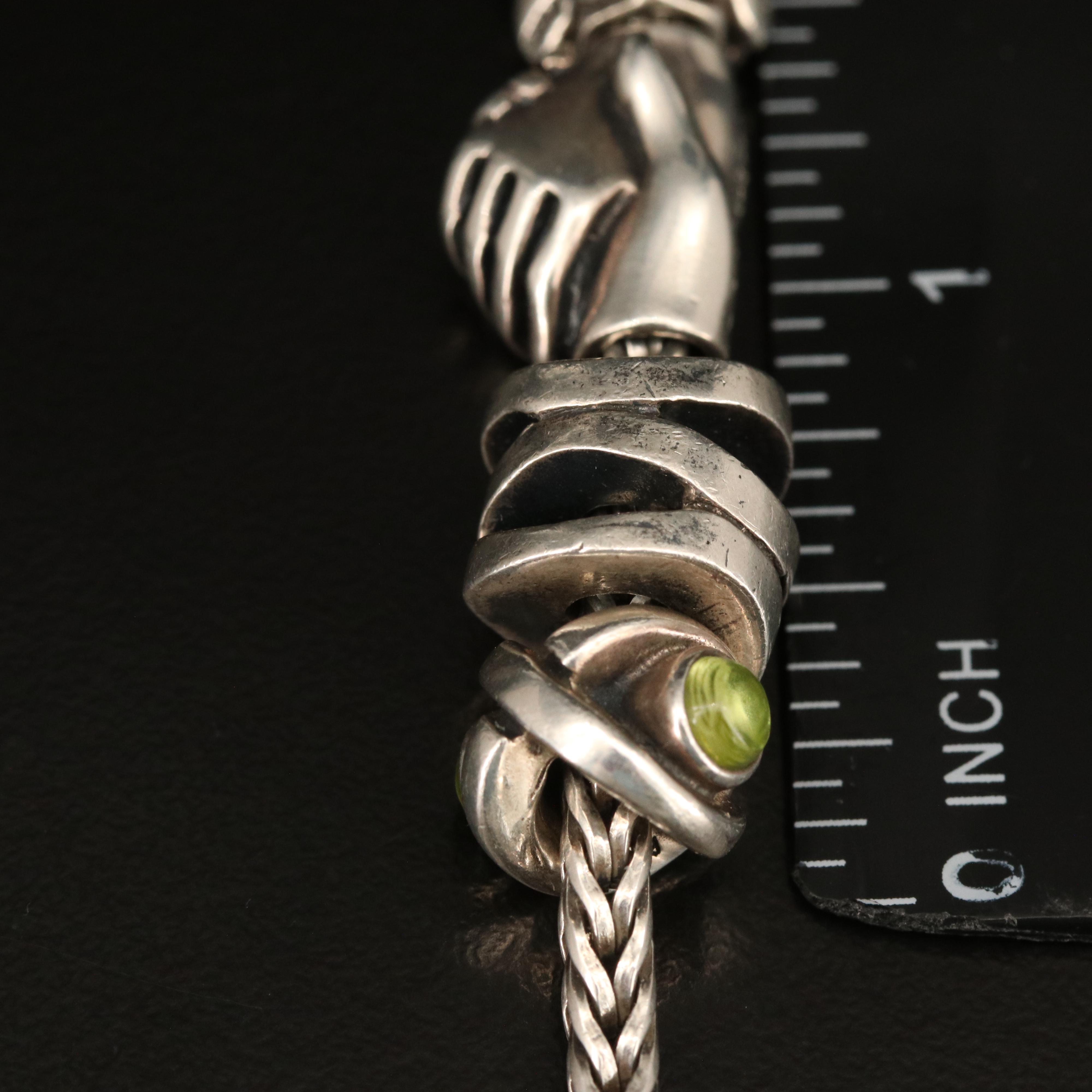 Trollbeads Sterling and Citrine Bracelet with Charms Including Pandora