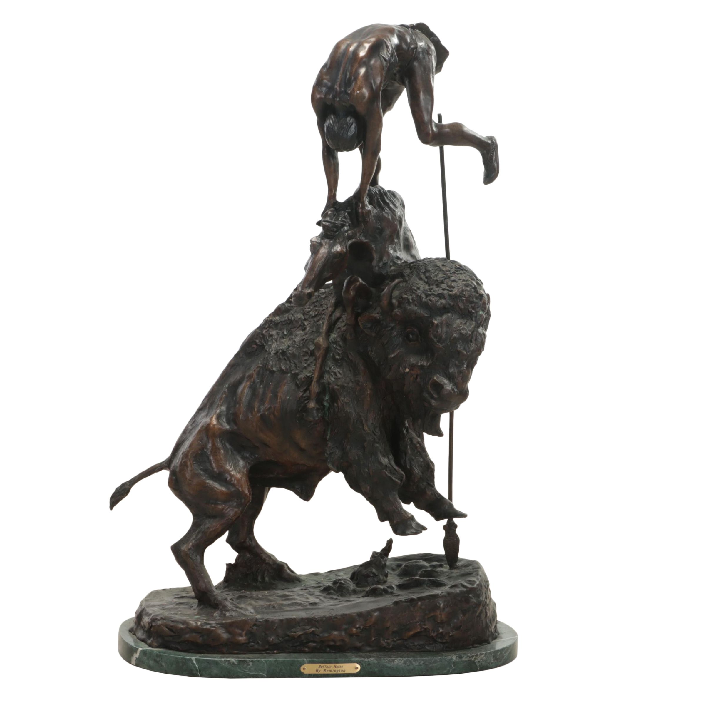 Bronze Sculpture After Frederic Remington "Buffalo Horse"