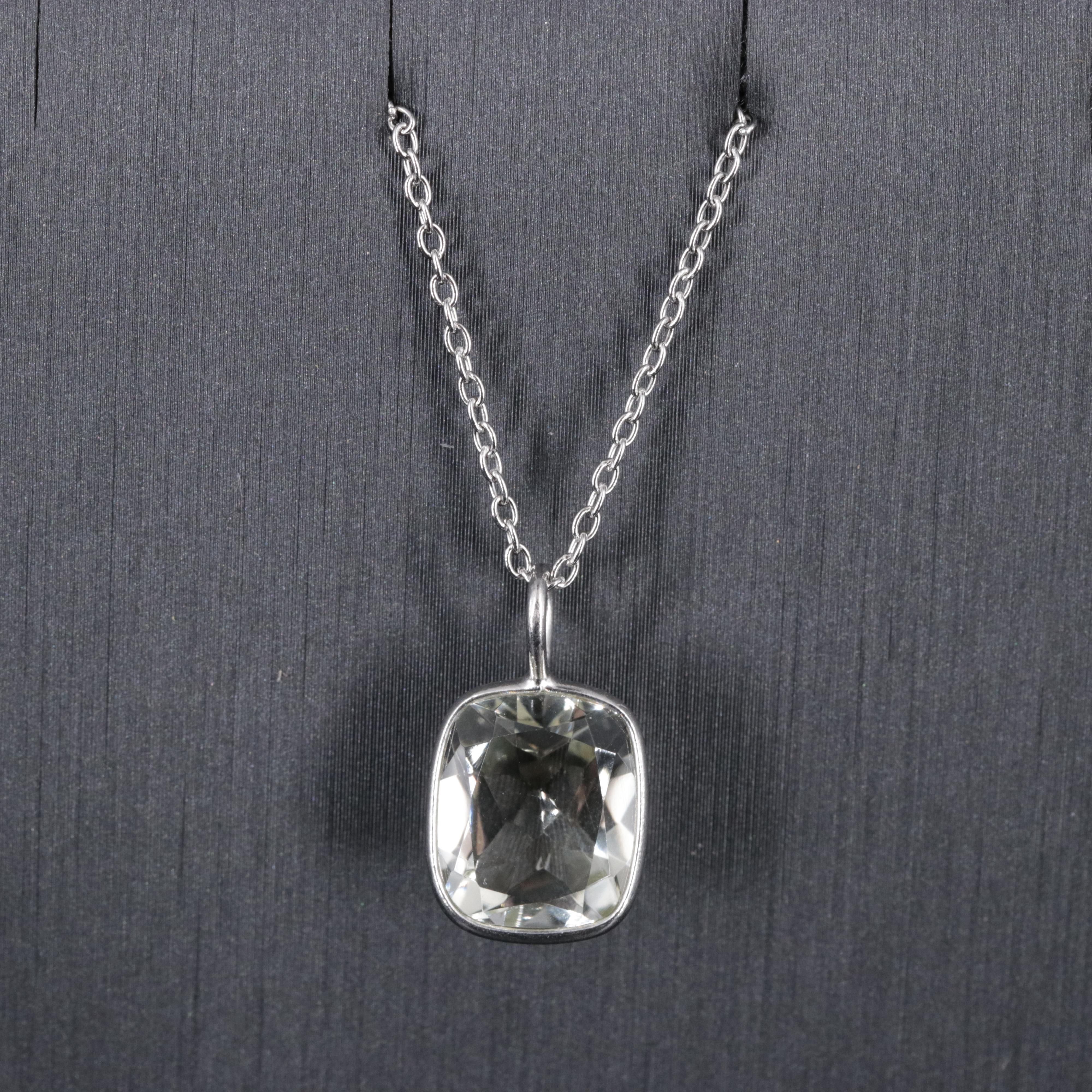 Sterling Silver Amethyst Pendant Necklace