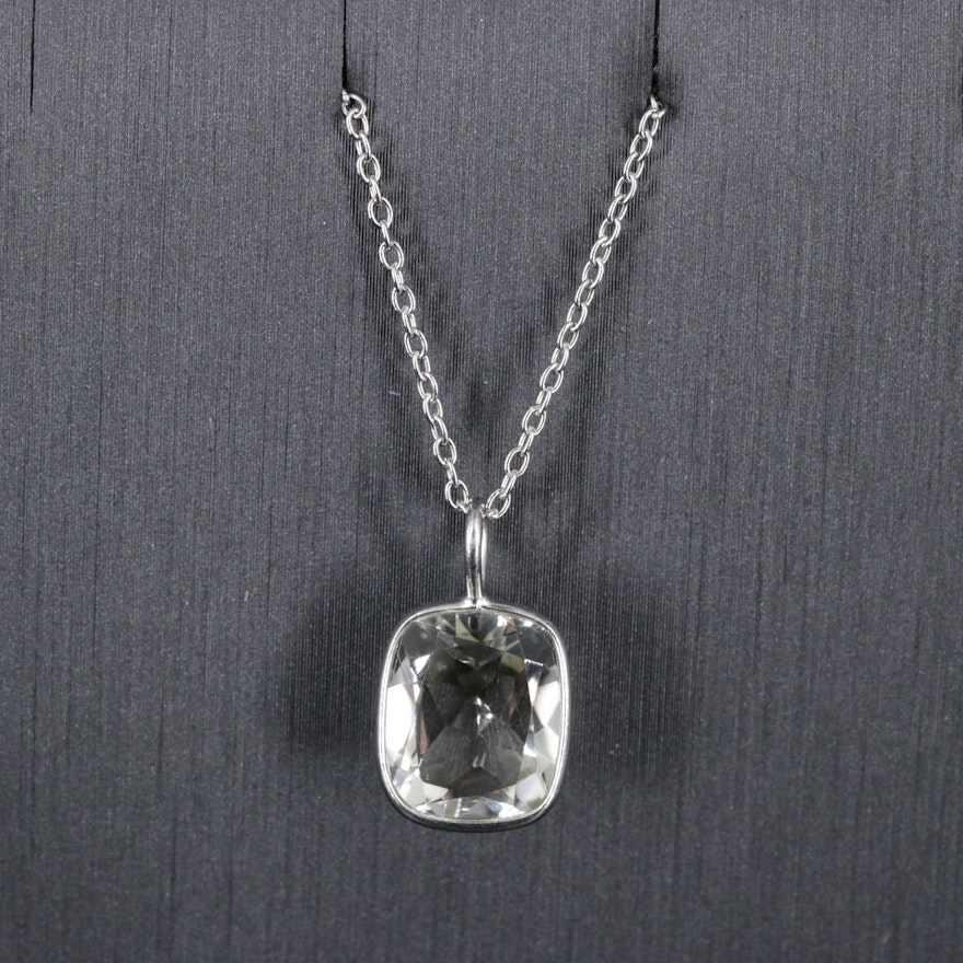 Sterling Silver Amethyst Pendant Necklace