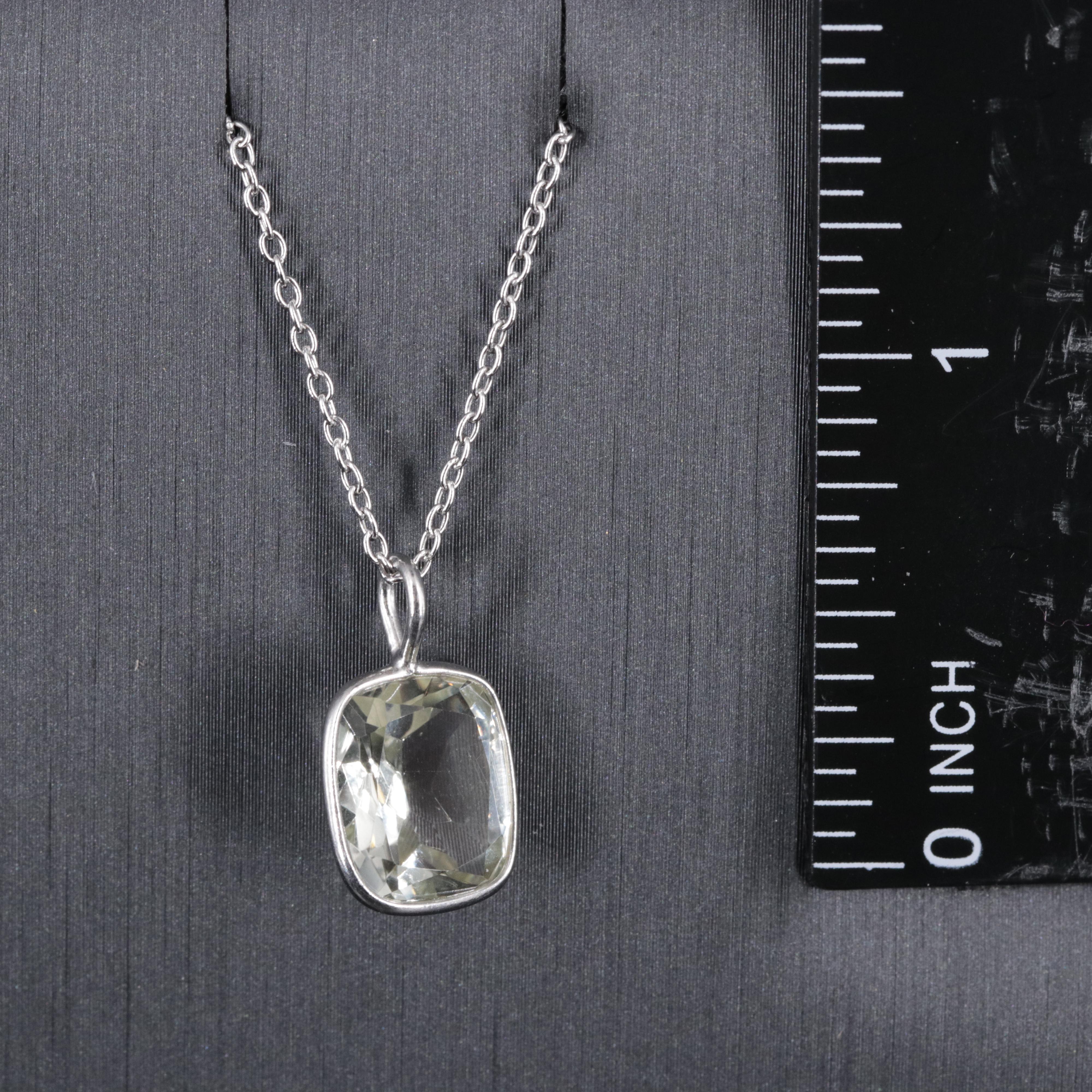 Sterling Silver Amethyst Pendant Necklace