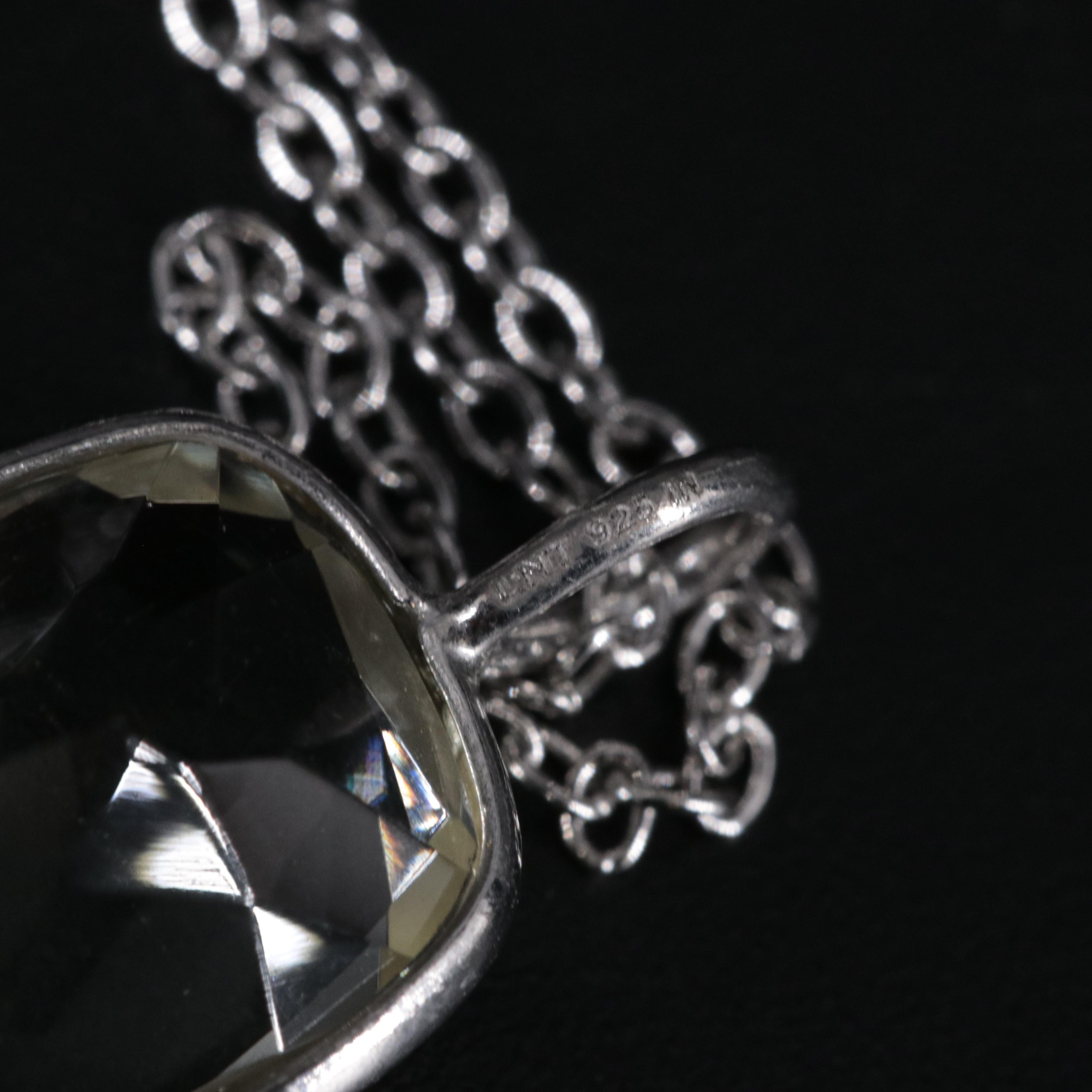 Sterling Silver Amethyst Pendant Necklace