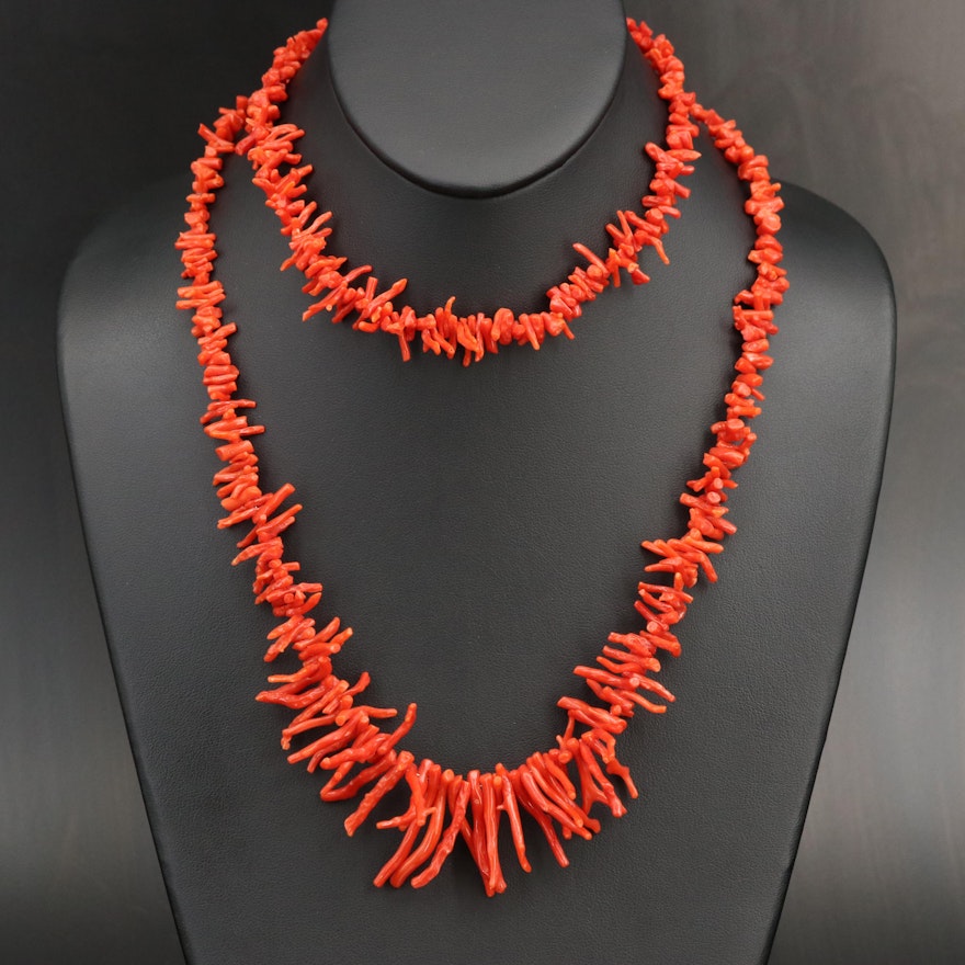 Coral Graduating Necklaces