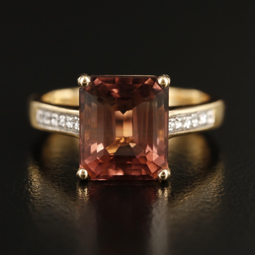 18K Tourmaline and Diamond Ring