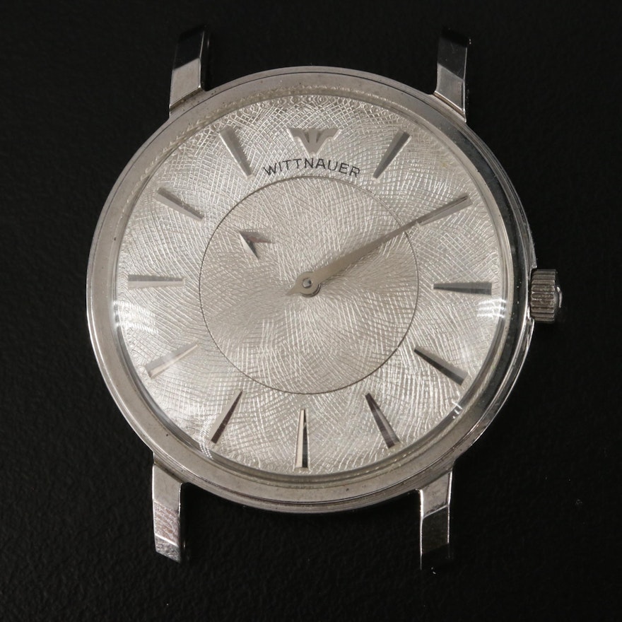 Stainless Steel Wittnauer Mystery Dial Wristwatch