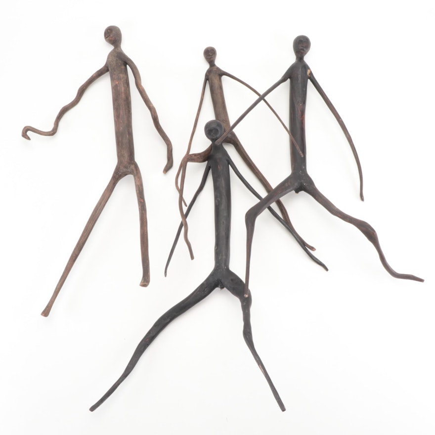 Group of Abstract Wooden Figurines