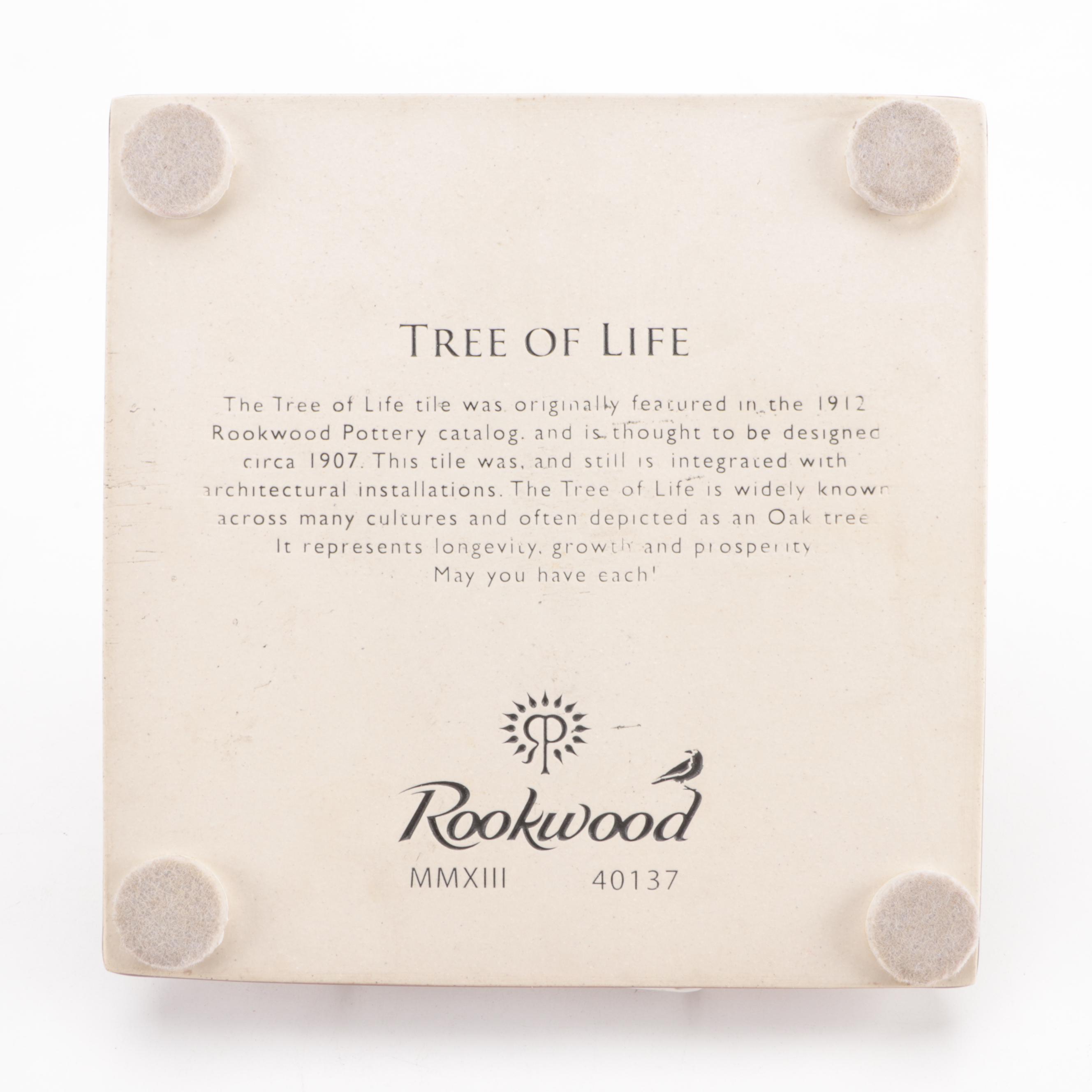 Rookwood Pottery Hand-Painted "Tree of Life" Tile, 2013