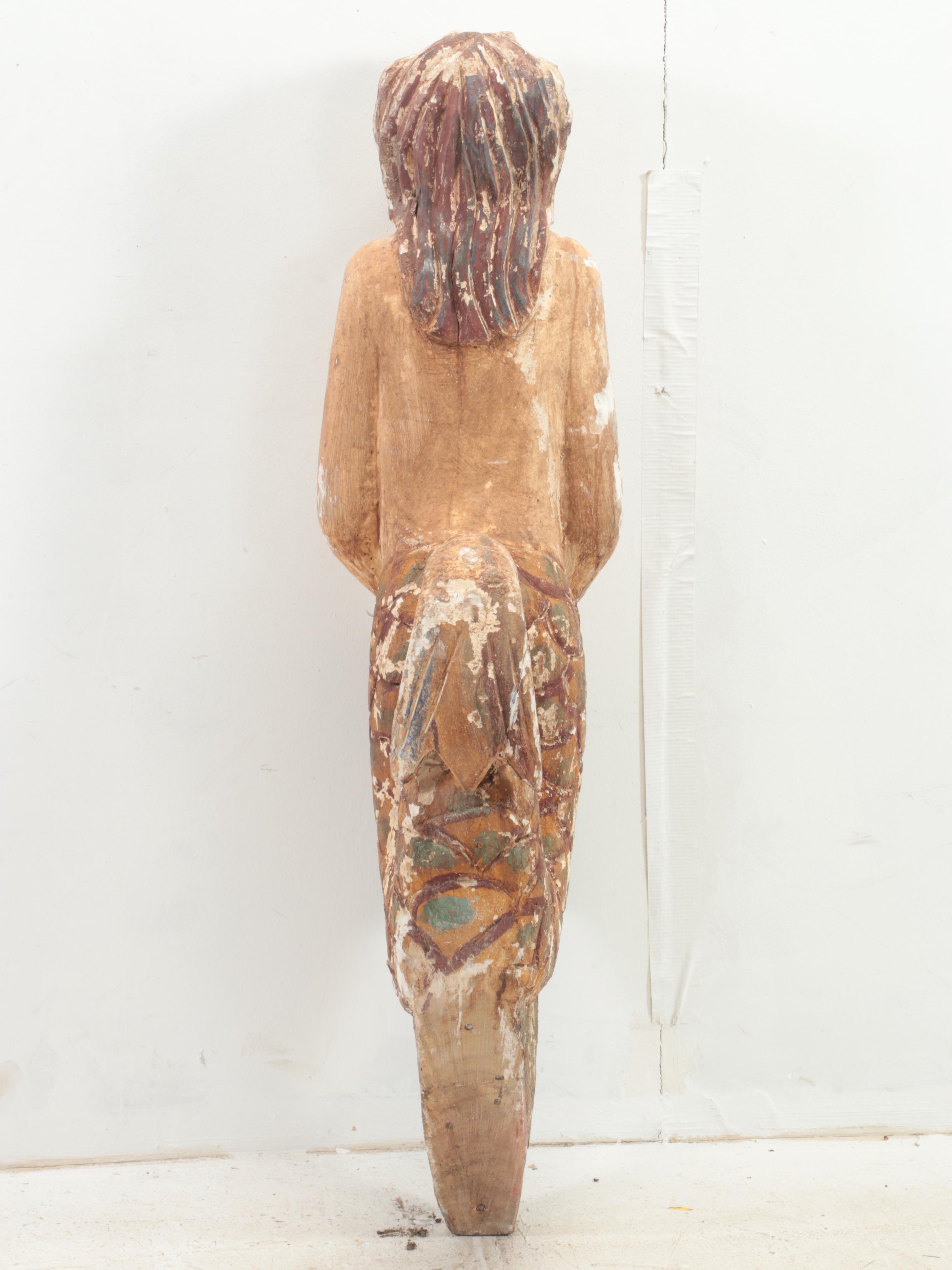 Wooden Figurehead Carving of Mermaid