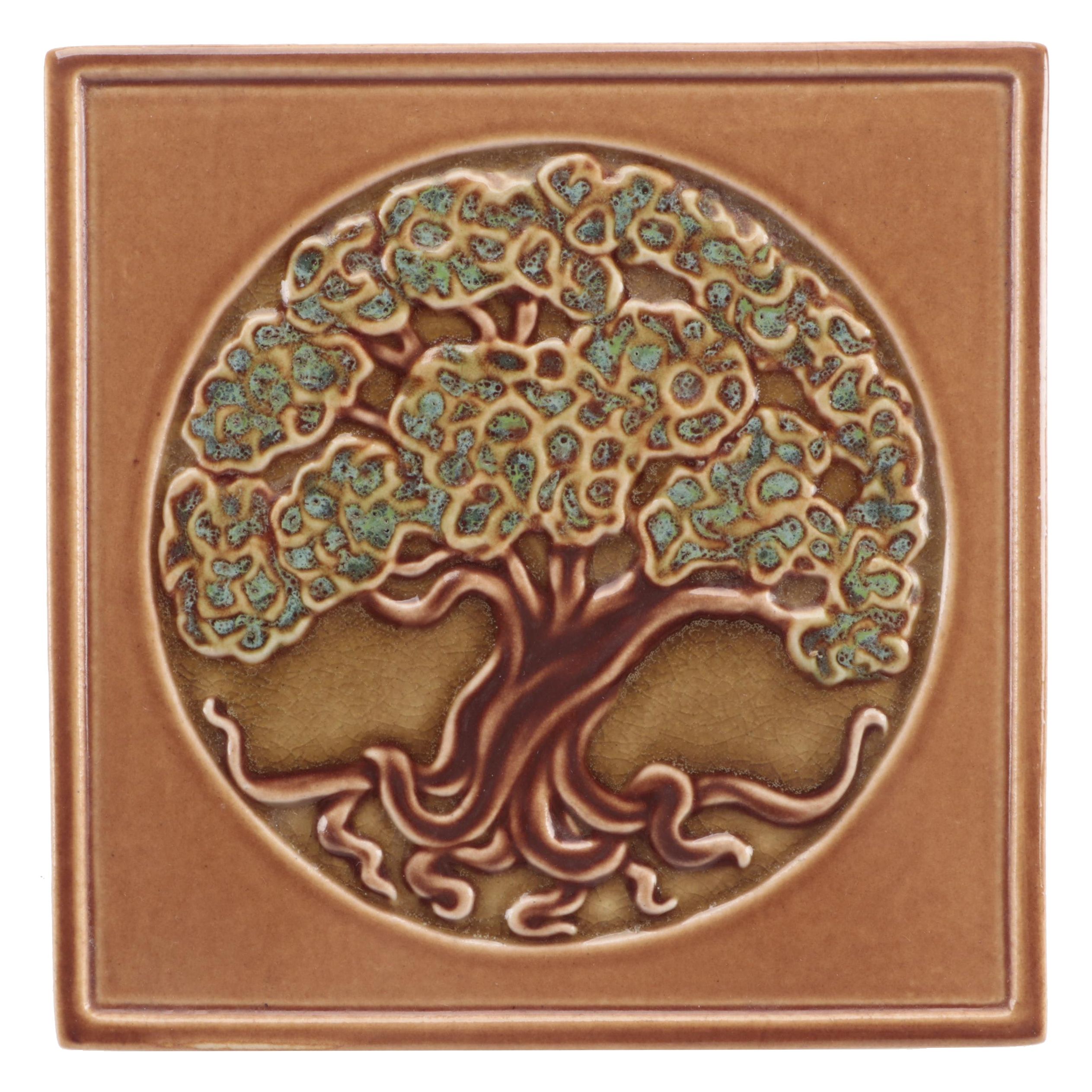 Rookwood Pottery Hand-Painted "Tree of Life" Tile, 2013