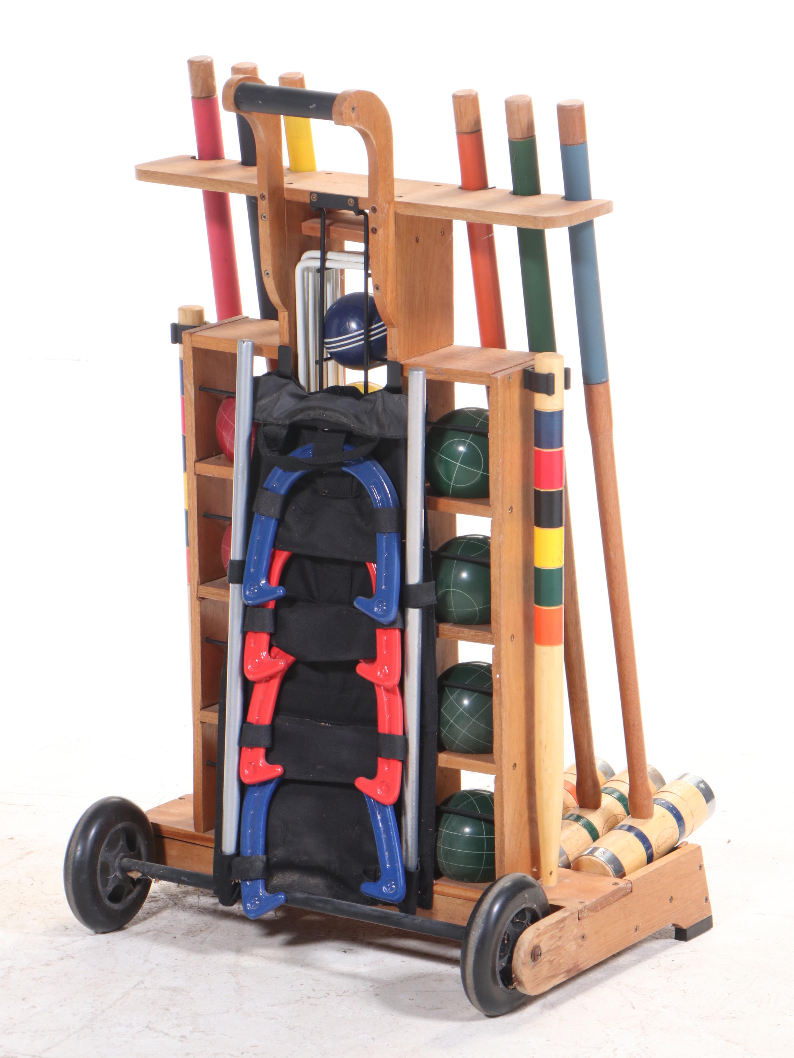 Sportcraft Combo System Incl. Croquet, Bocce, and Horseshoes
