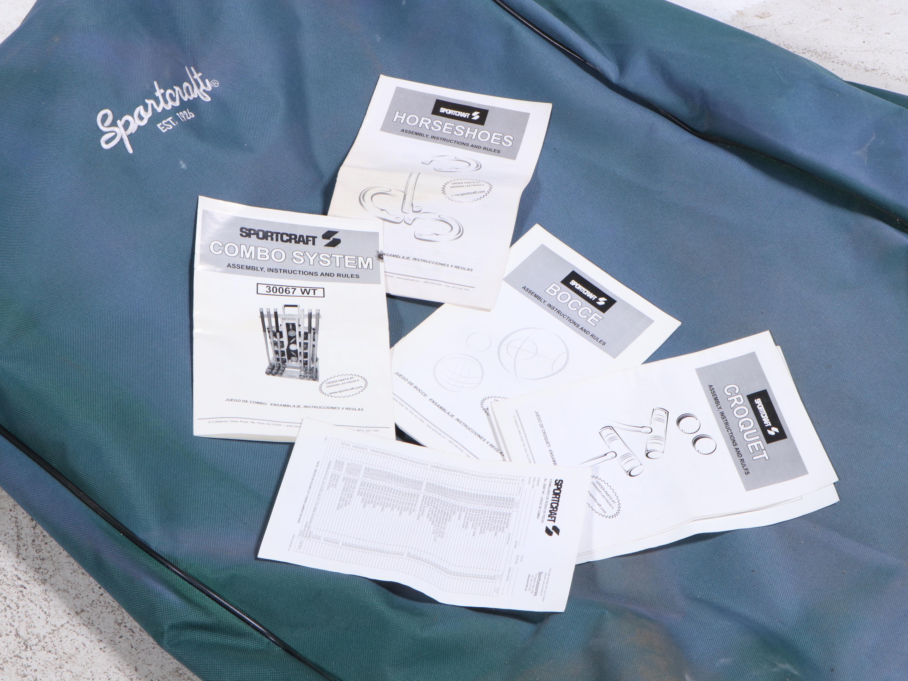 Sportcraft Combo System Incl. Croquet, Bocce, and Horseshoes