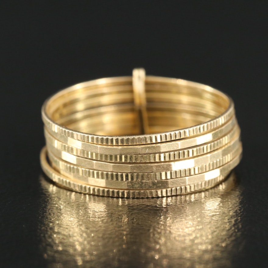 18K Multi Band Ring