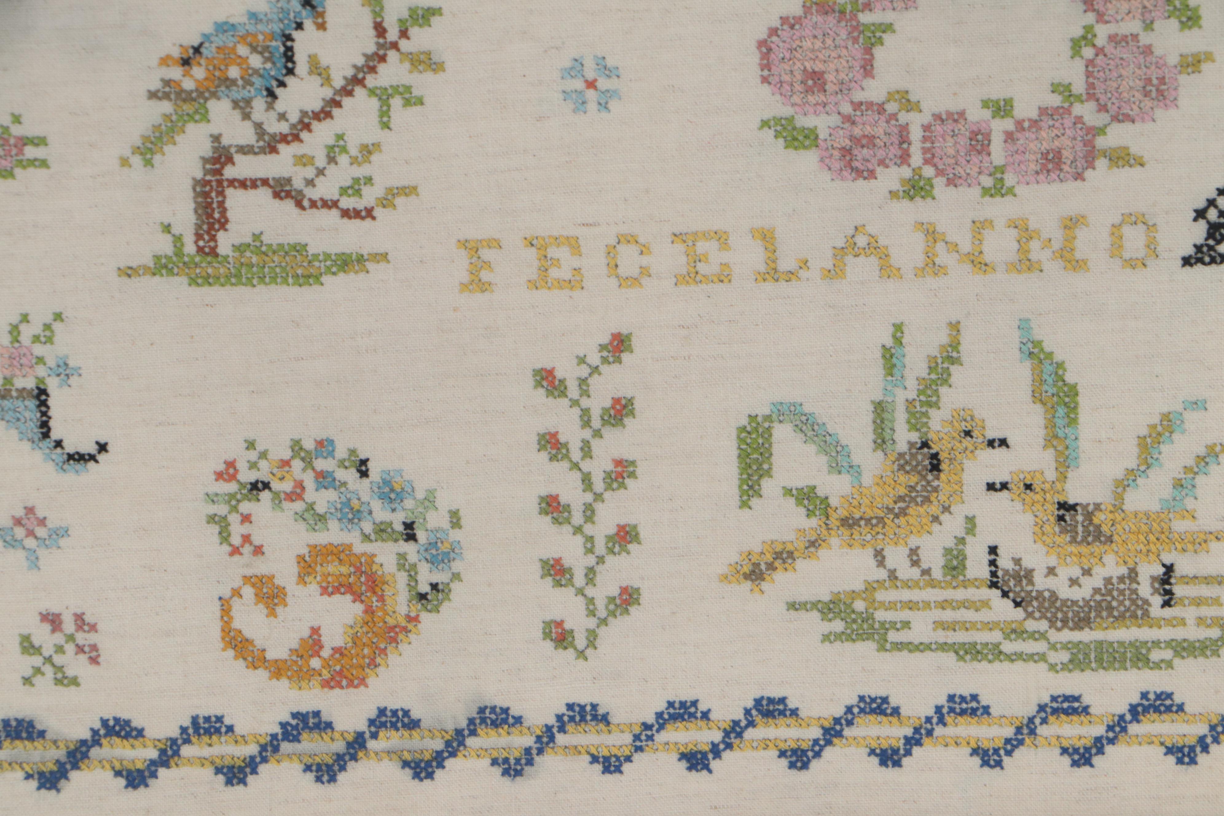 Cross-Stitch Alphabet Sampler, 1850