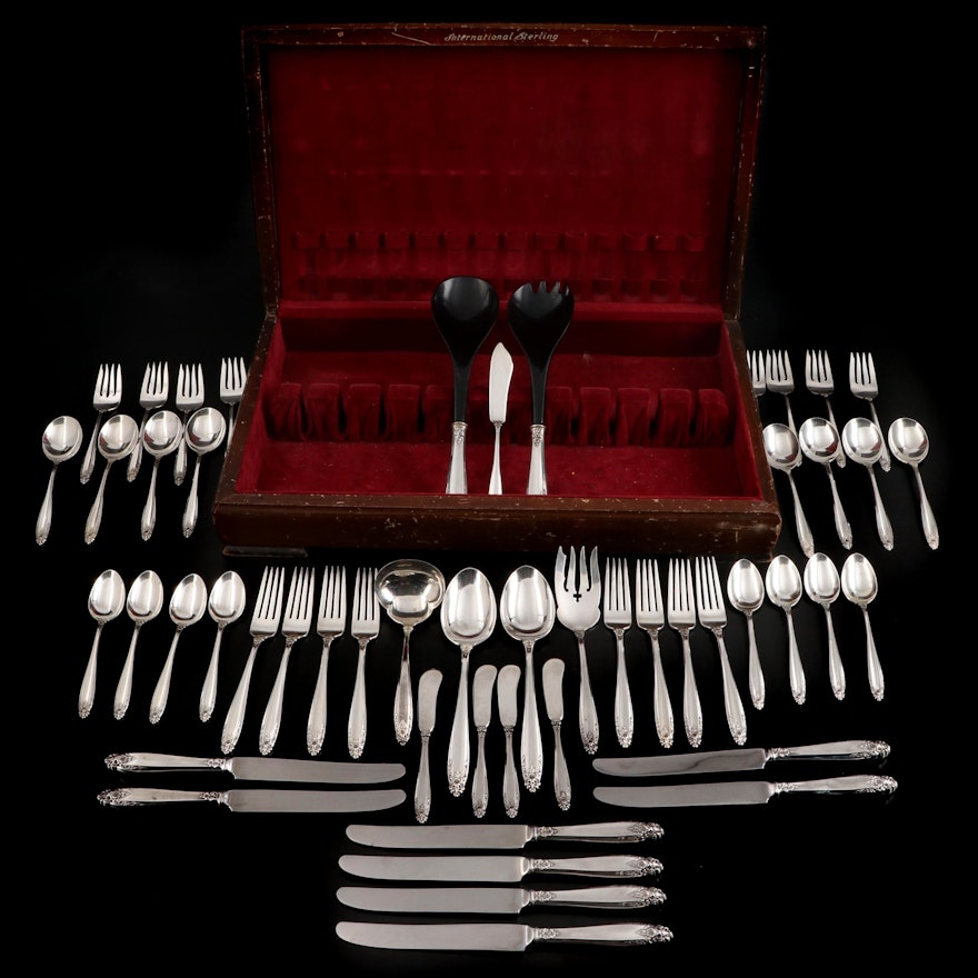 International "Prelude" Sterling Silver Flatware with Storage Chest