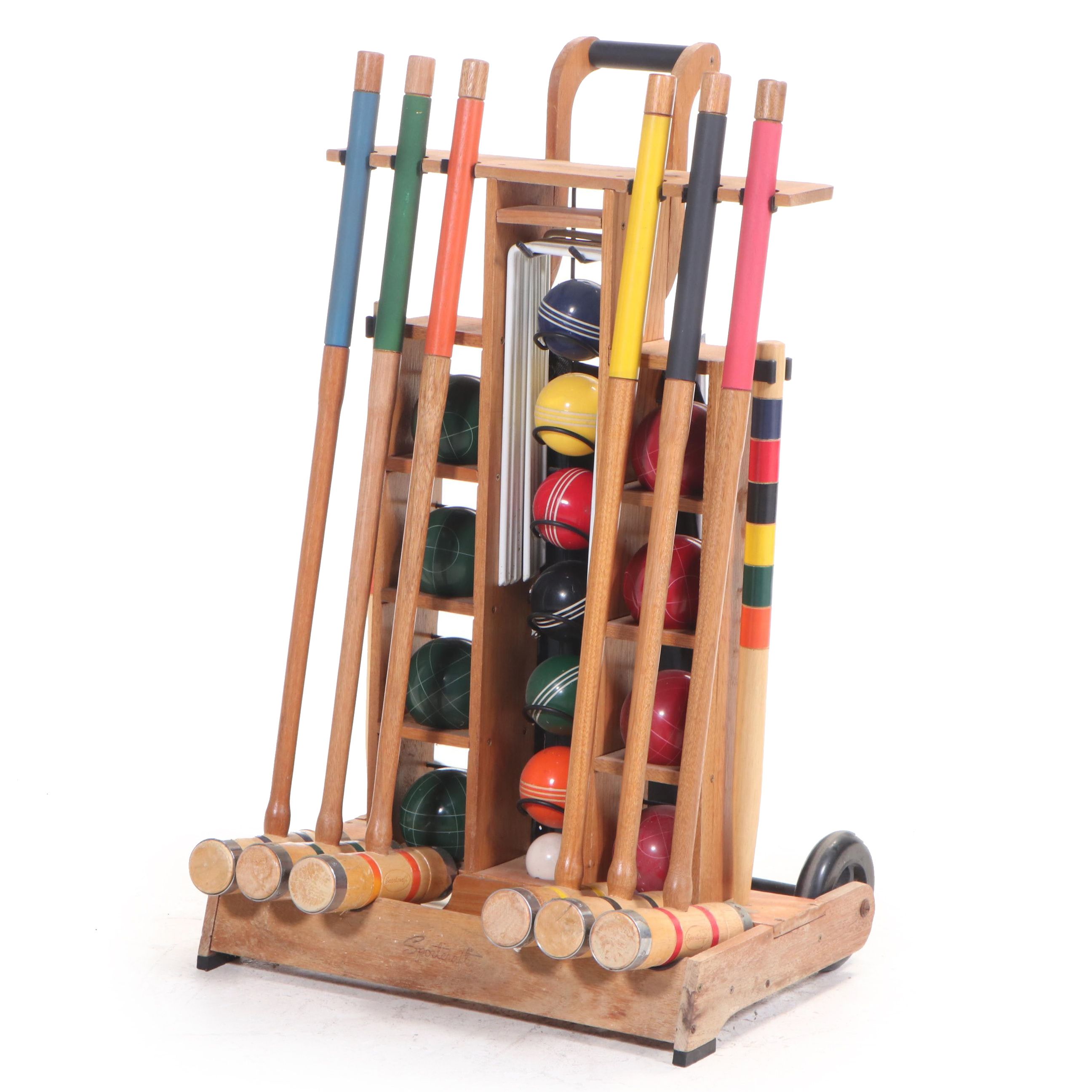 Sportcraft Combo System Incl. Croquet, Bocce, and Horseshoes