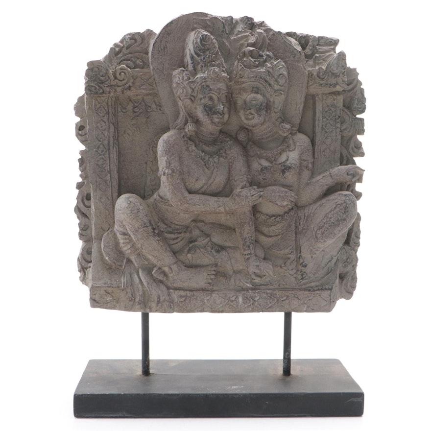 Composite Reproduction Relief of Shiva and Parvati Embracing