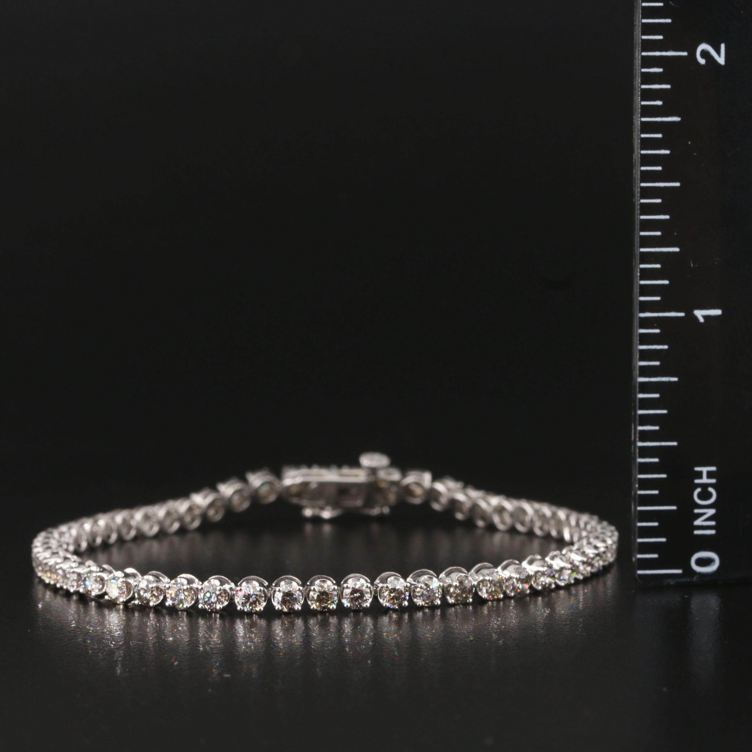 14K 3.82 CTW Lab Grown Diamond Line Bracelet