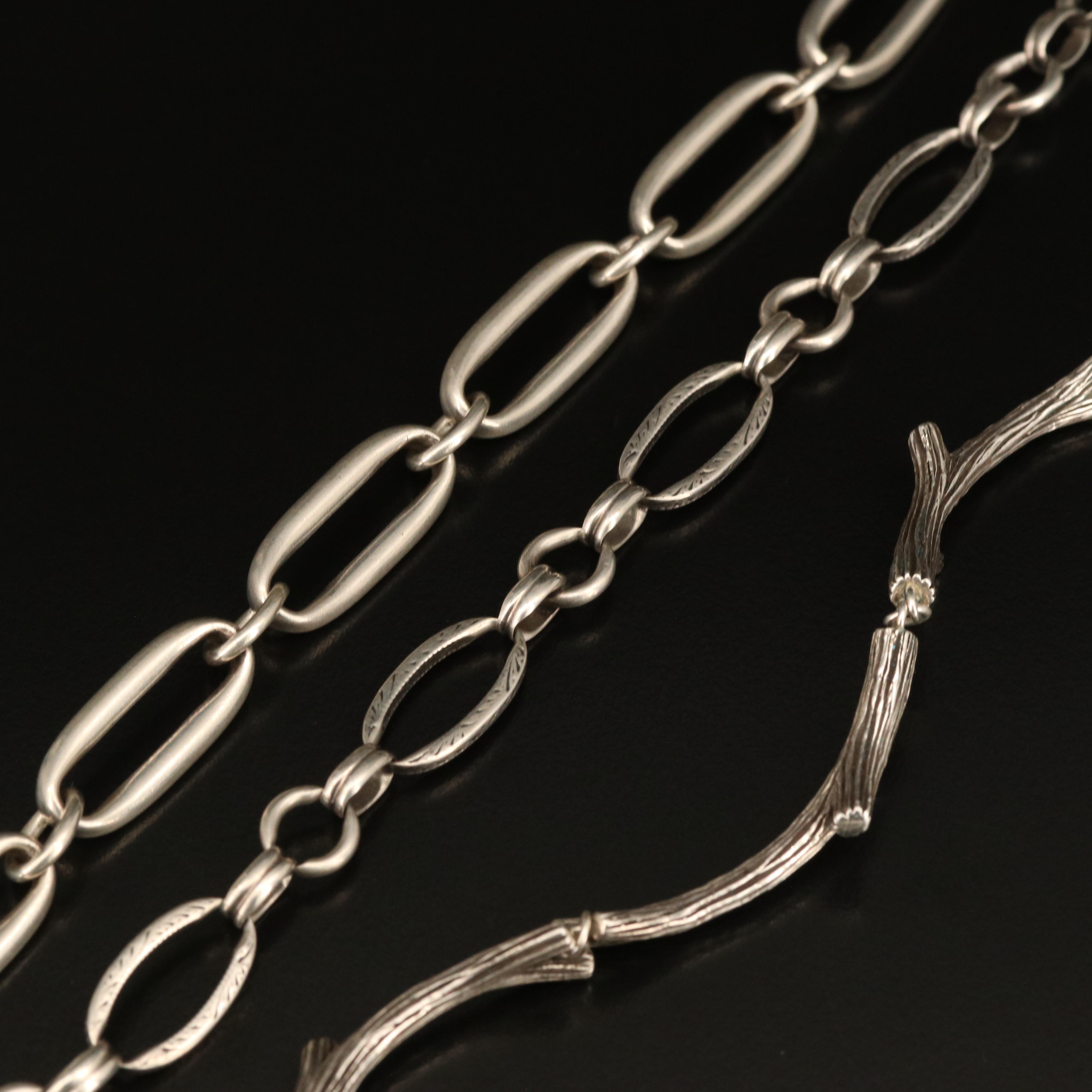 Sterling Cable and Branch Bracelet Featuring Mike Kozumplik