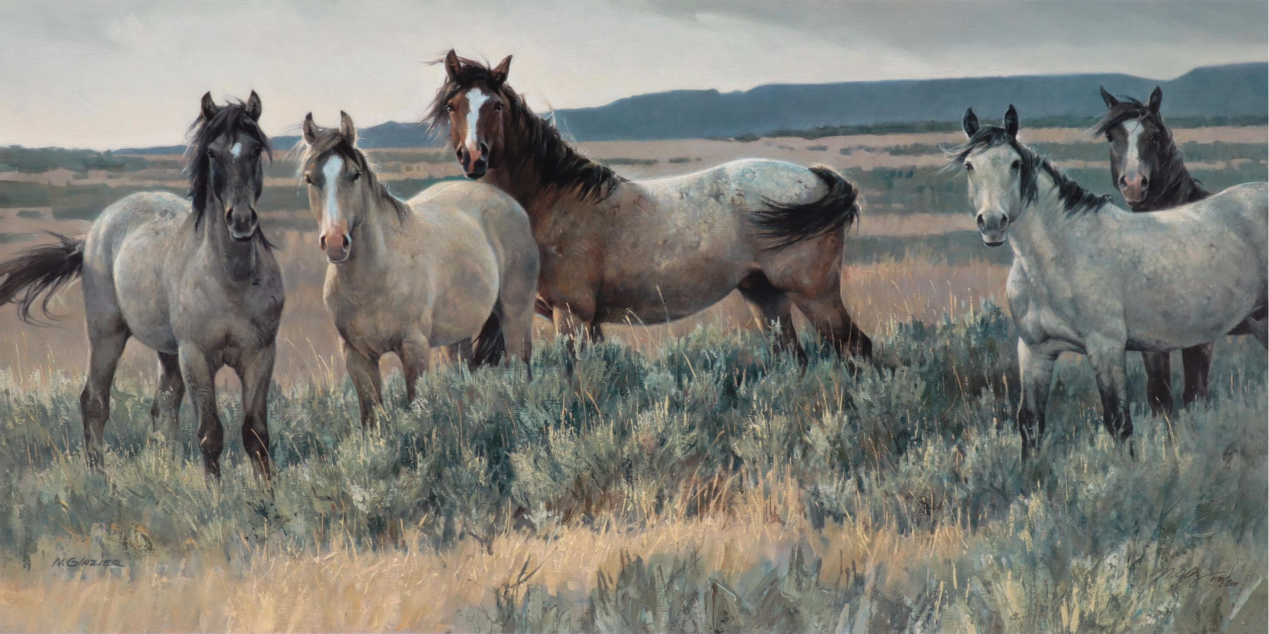 Horse-Themed Offset Lithographs, Late 20th Century