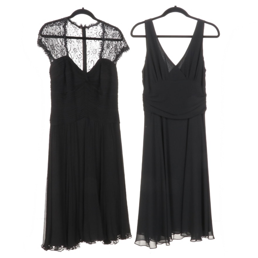 Tadashi and Ursula Studio Black Sleeveless and Capped Sleeve Evening Dresses