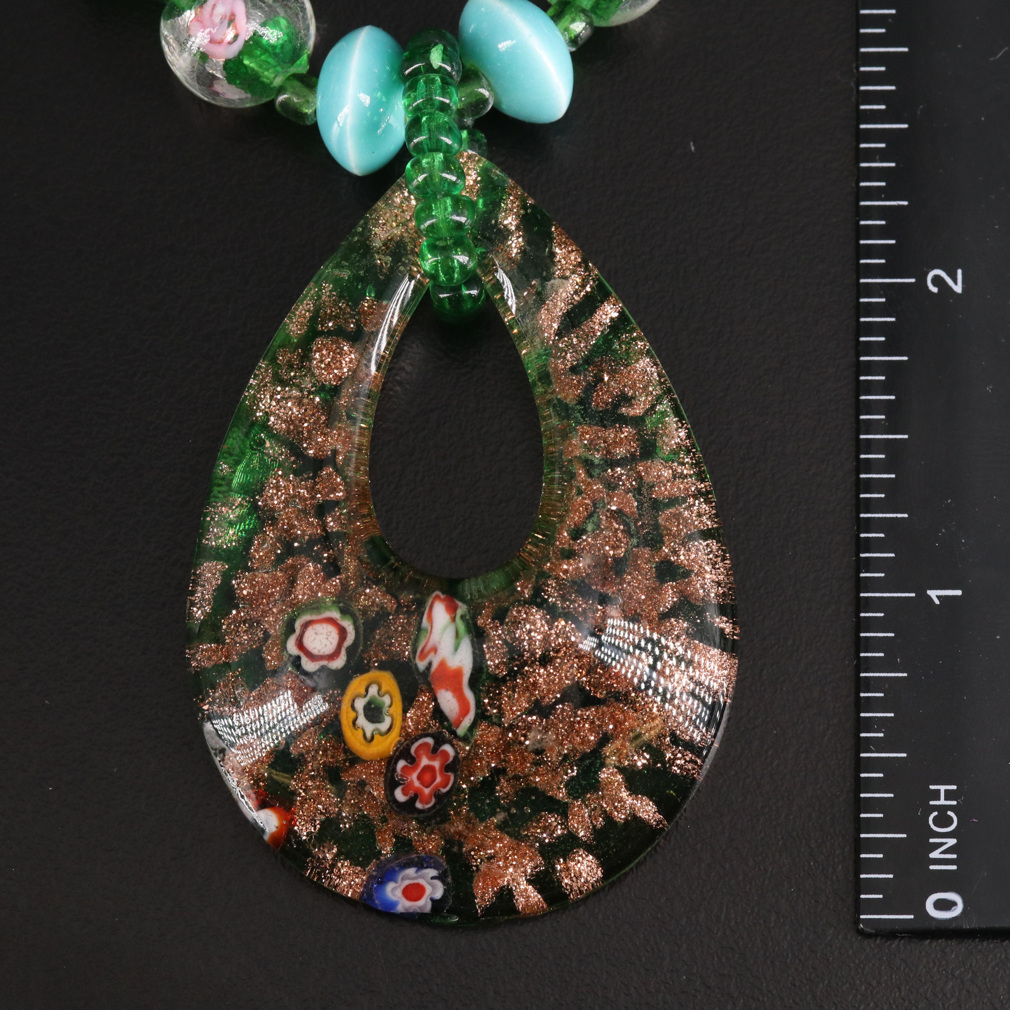 Art Glass and Lampwork Beaded Necklace Selection