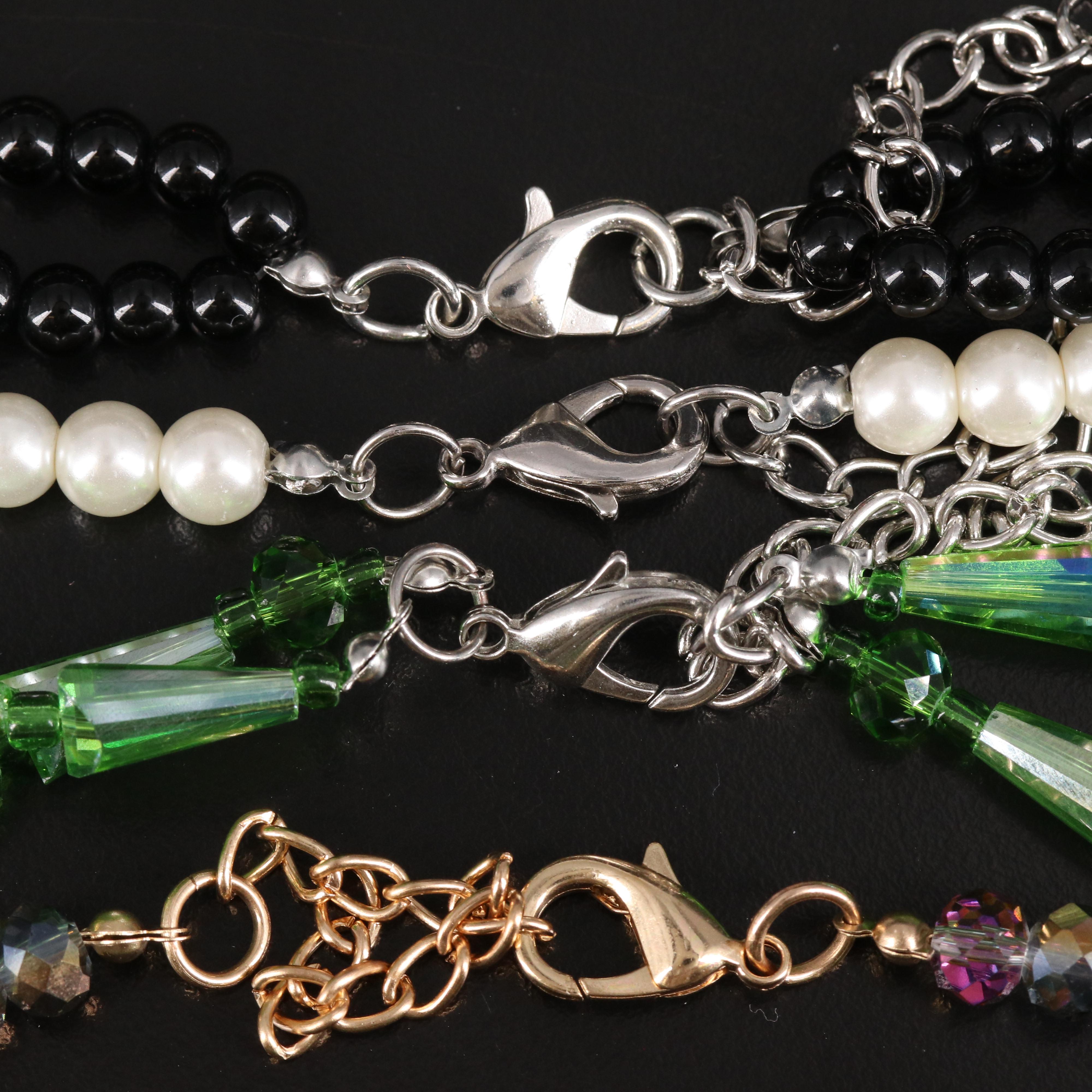 Art Glass and Lampwork Beaded Necklace Selection