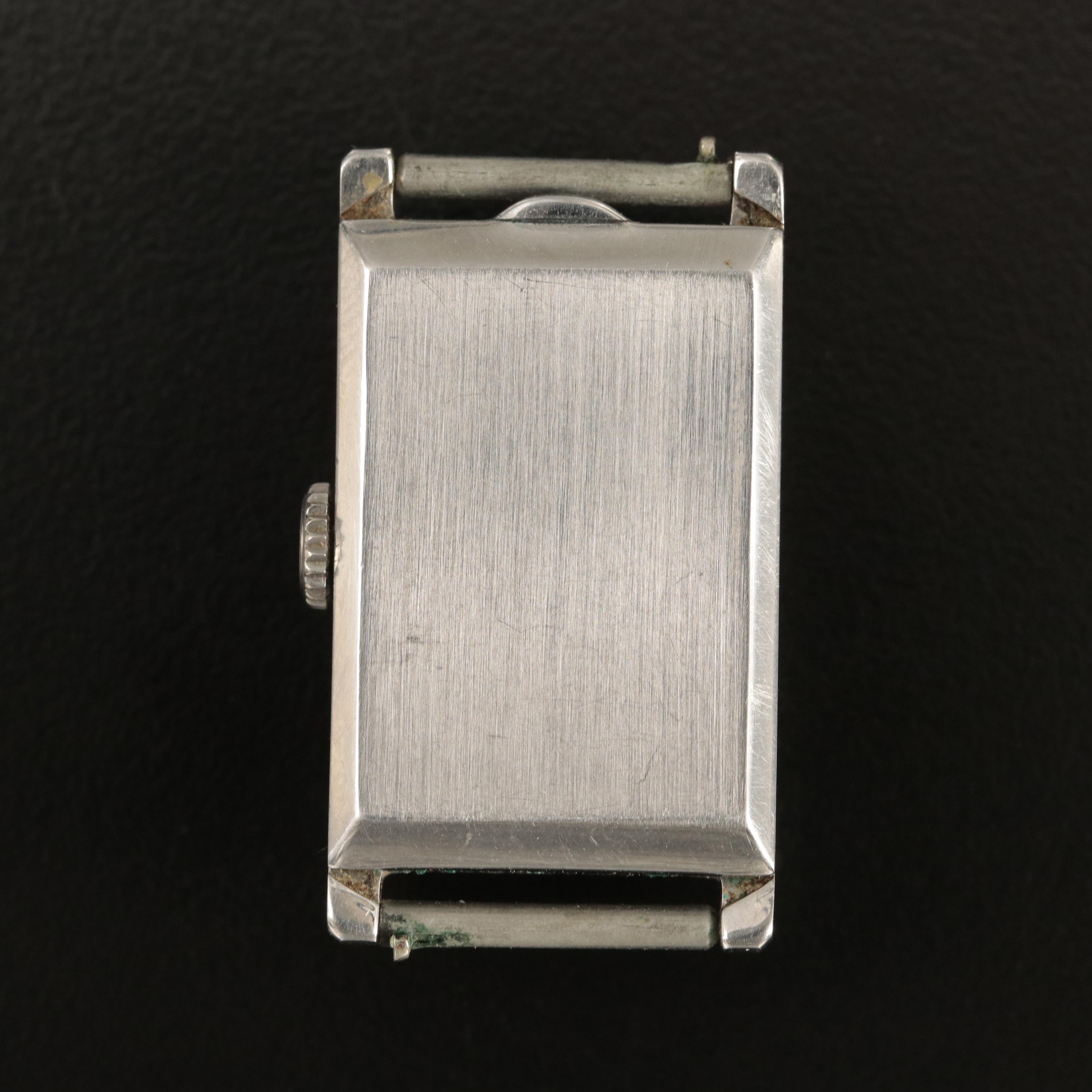 Vintage Omega Tank Style Stainless Steel Watch