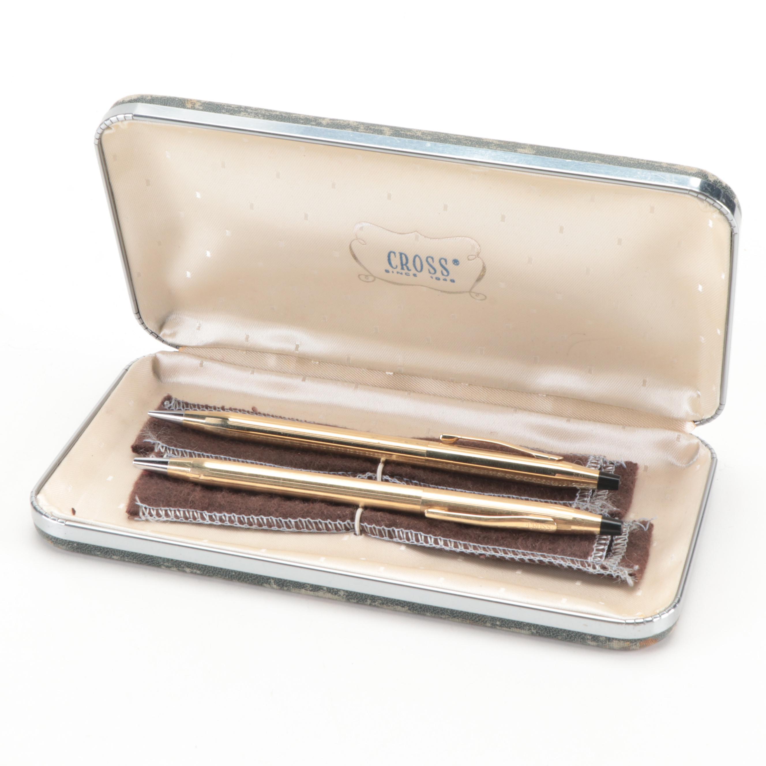 Cross Pen and Pencil Set With Case and Manual