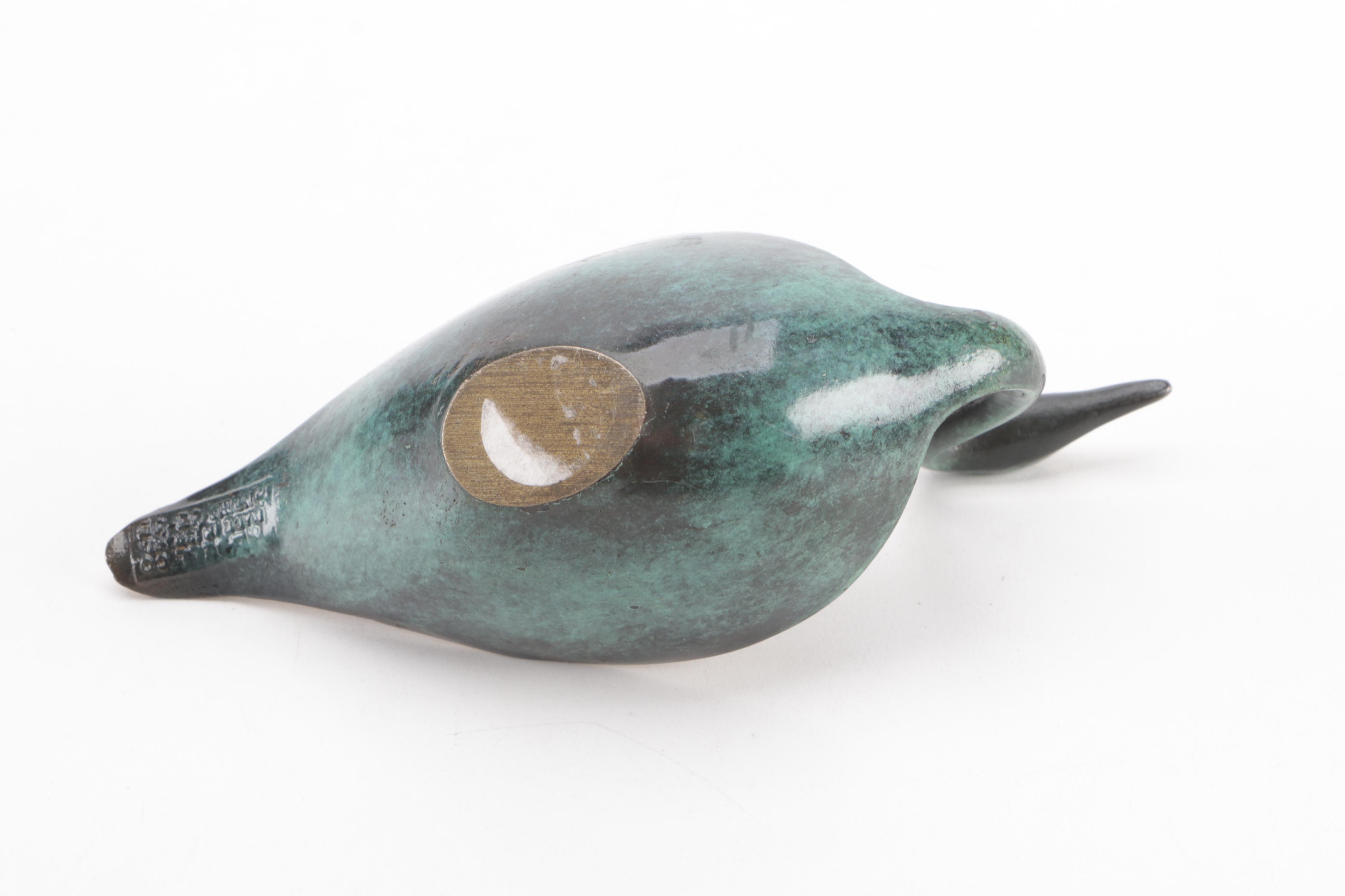 Pal-Bell Co. Israeli Patinated Brass Swan Dish