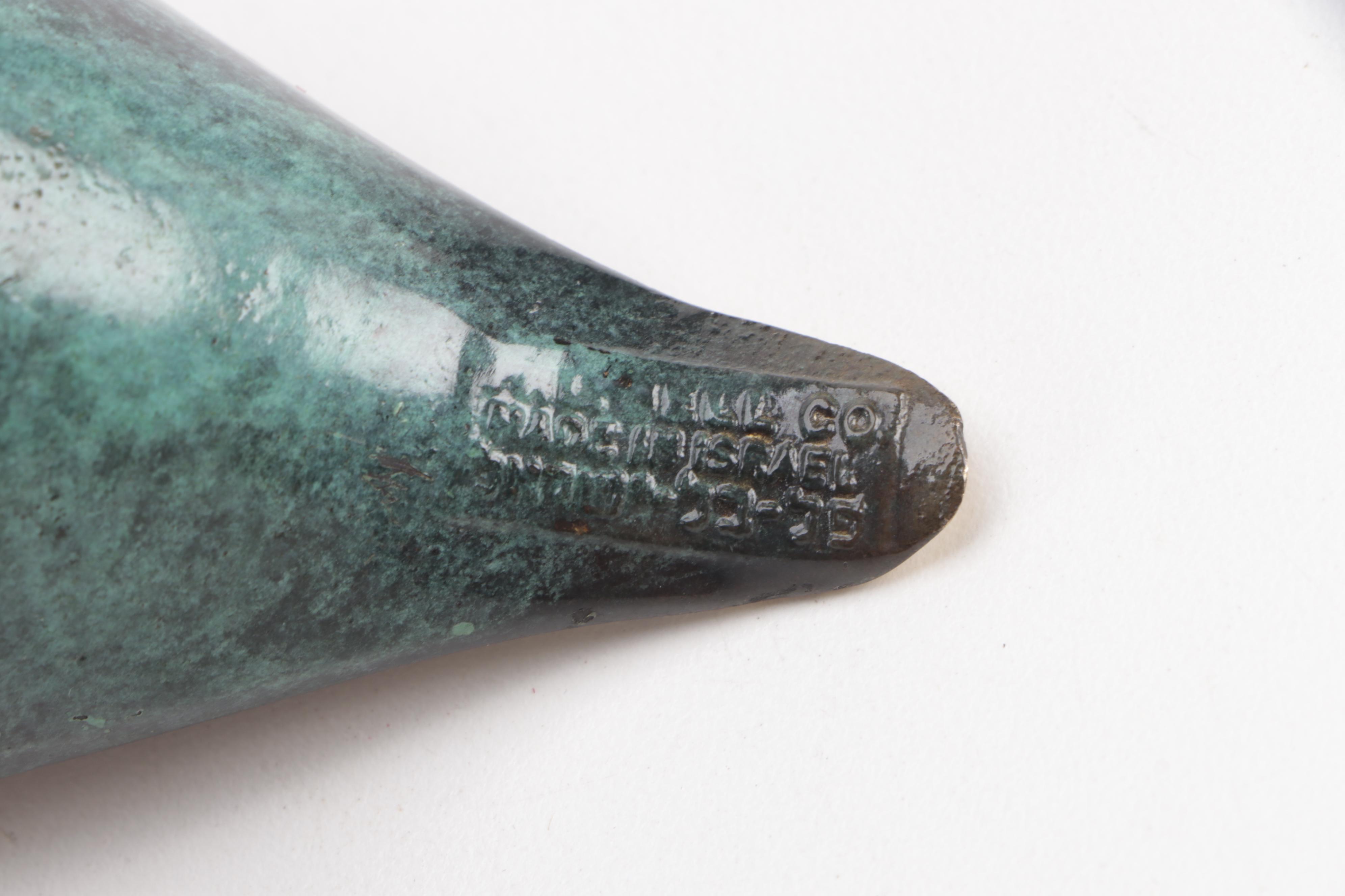 Pal-Bell Co. Israeli Patinated Brass Swan Dish