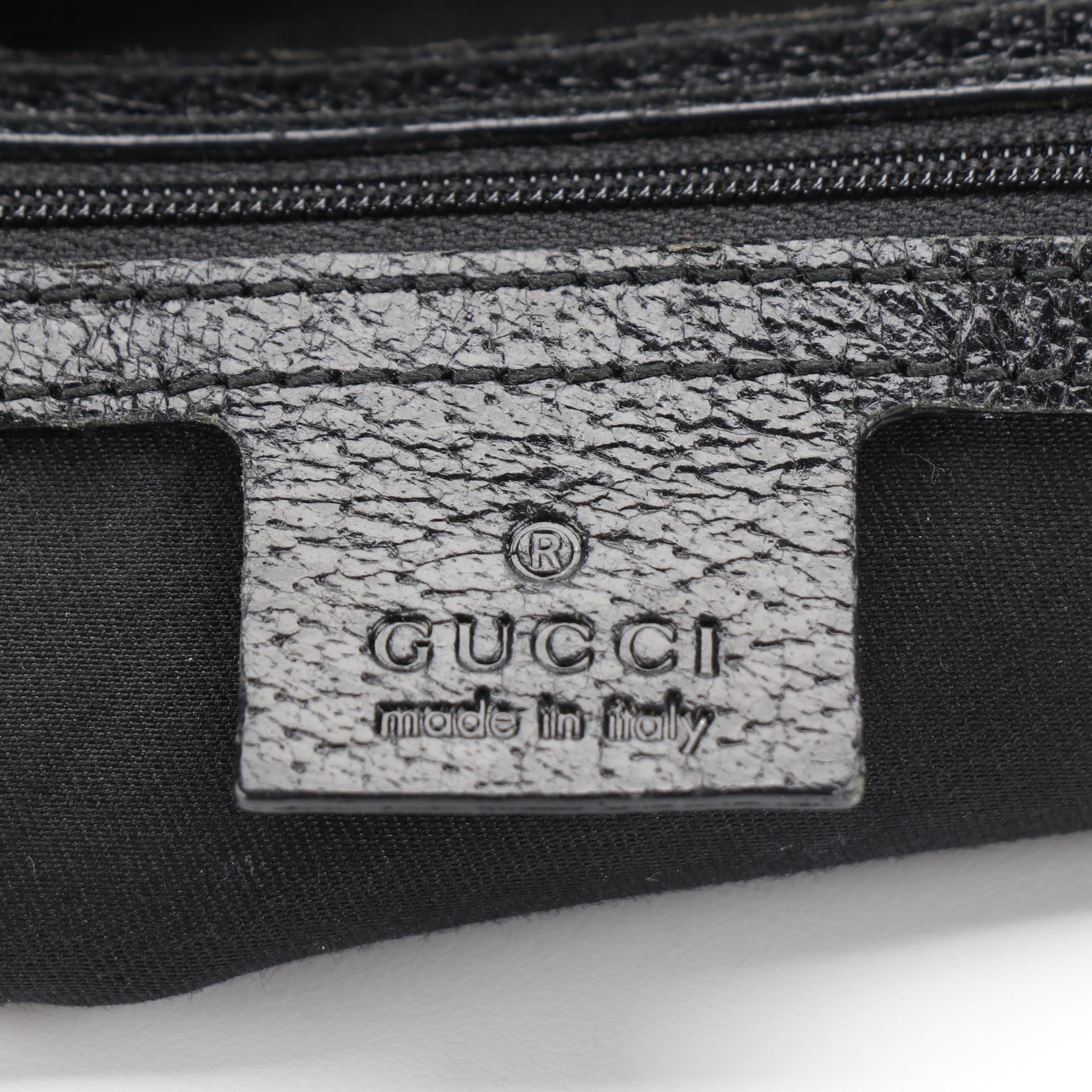 Gucci GG Canvas and Leather Hobo Bag