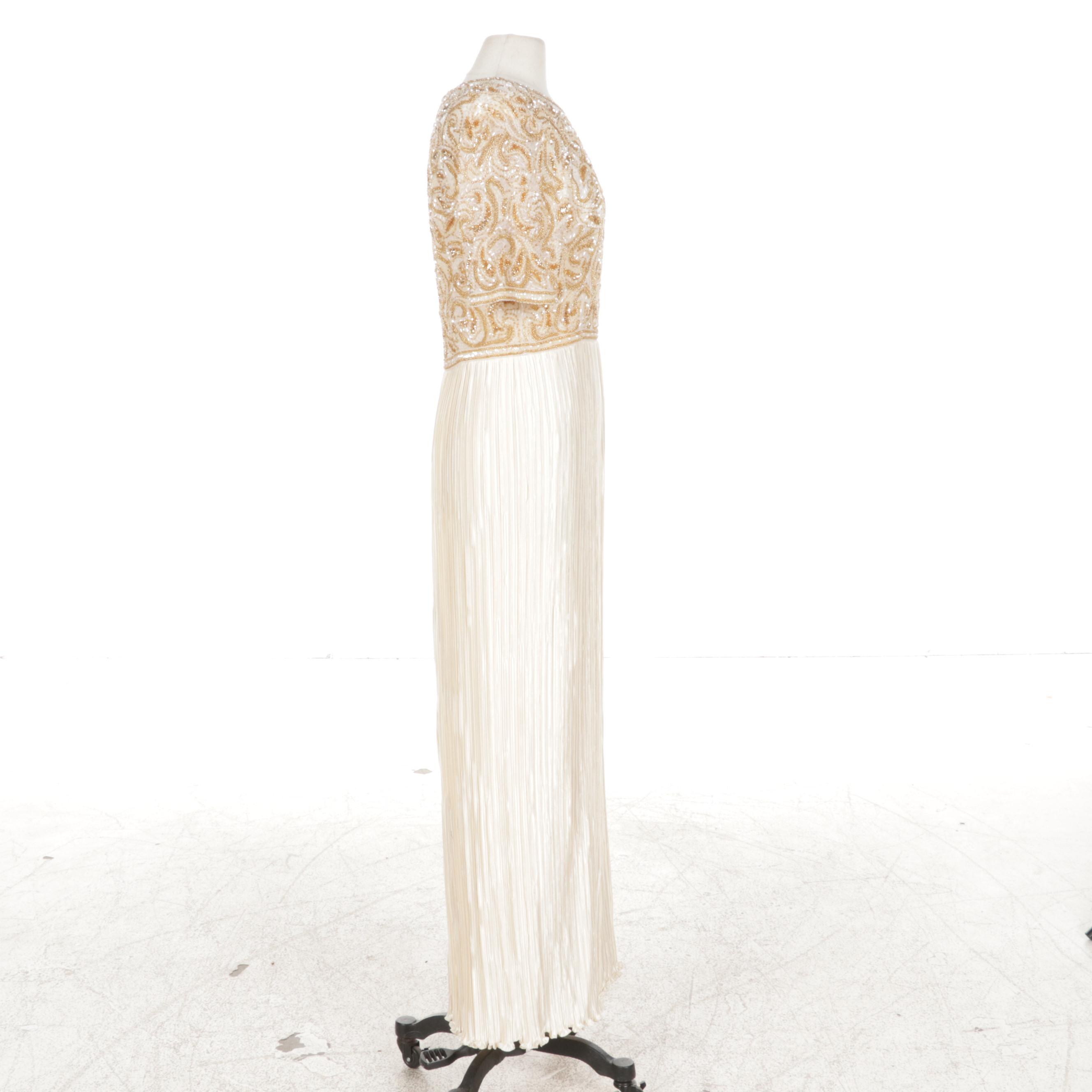 George F. Couture Hand-Beaded Silk Blend Evening Dress from Saks Fifth Avenue