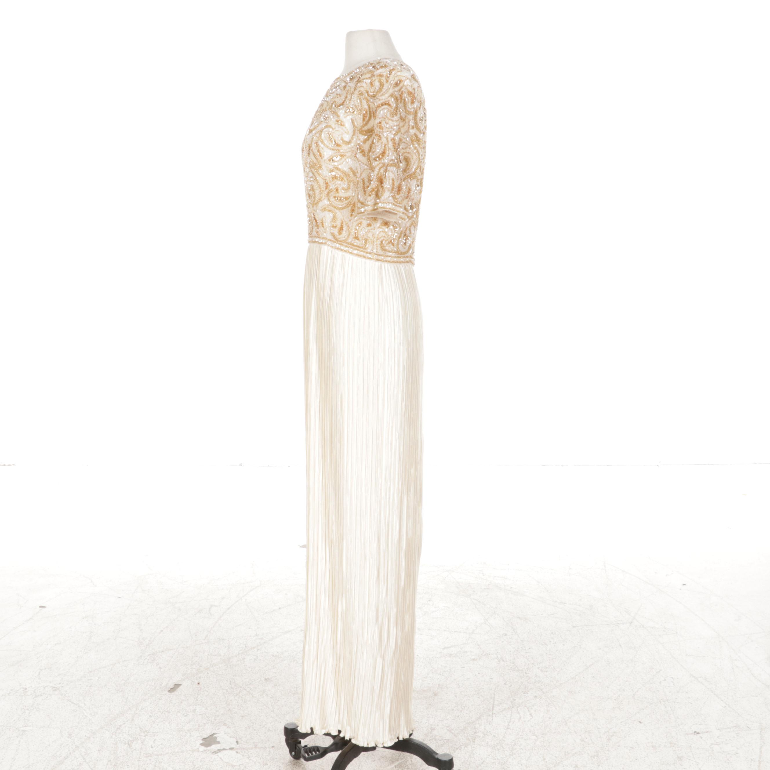 George F. Couture Hand-Beaded Silk Blend Evening Dress from Saks Fifth Avenue