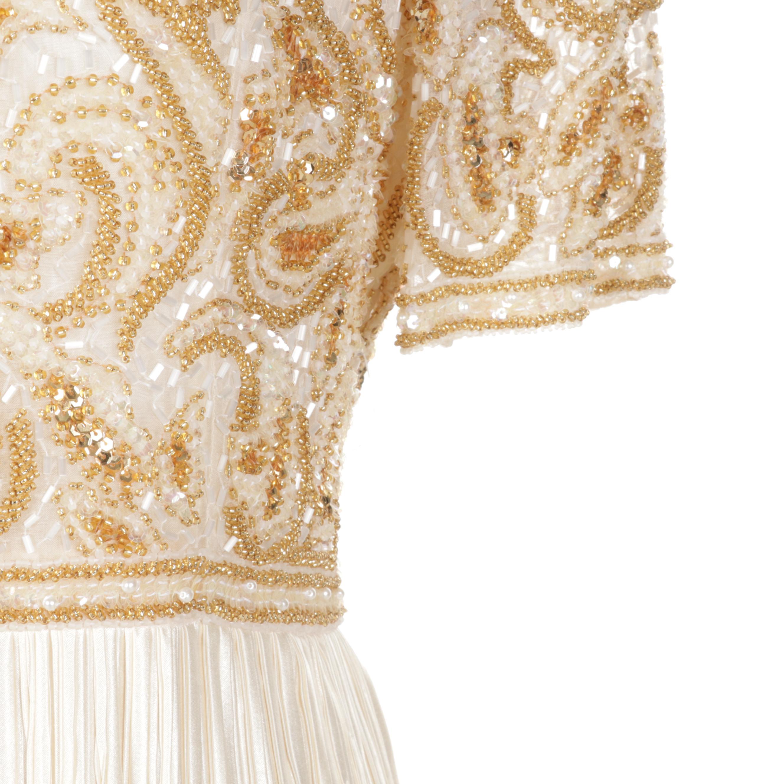 George F. Couture Hand-Beaded Silk Blend Evening Dress from Saks Fifth Avenue