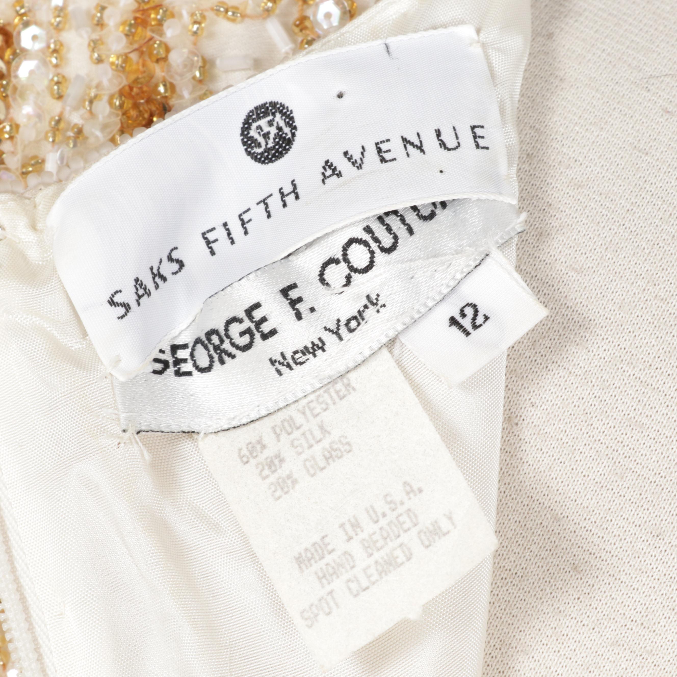 George F. Couture Hand-Beaded Silk Blend Evening Dress from Saks Fifth Avenue