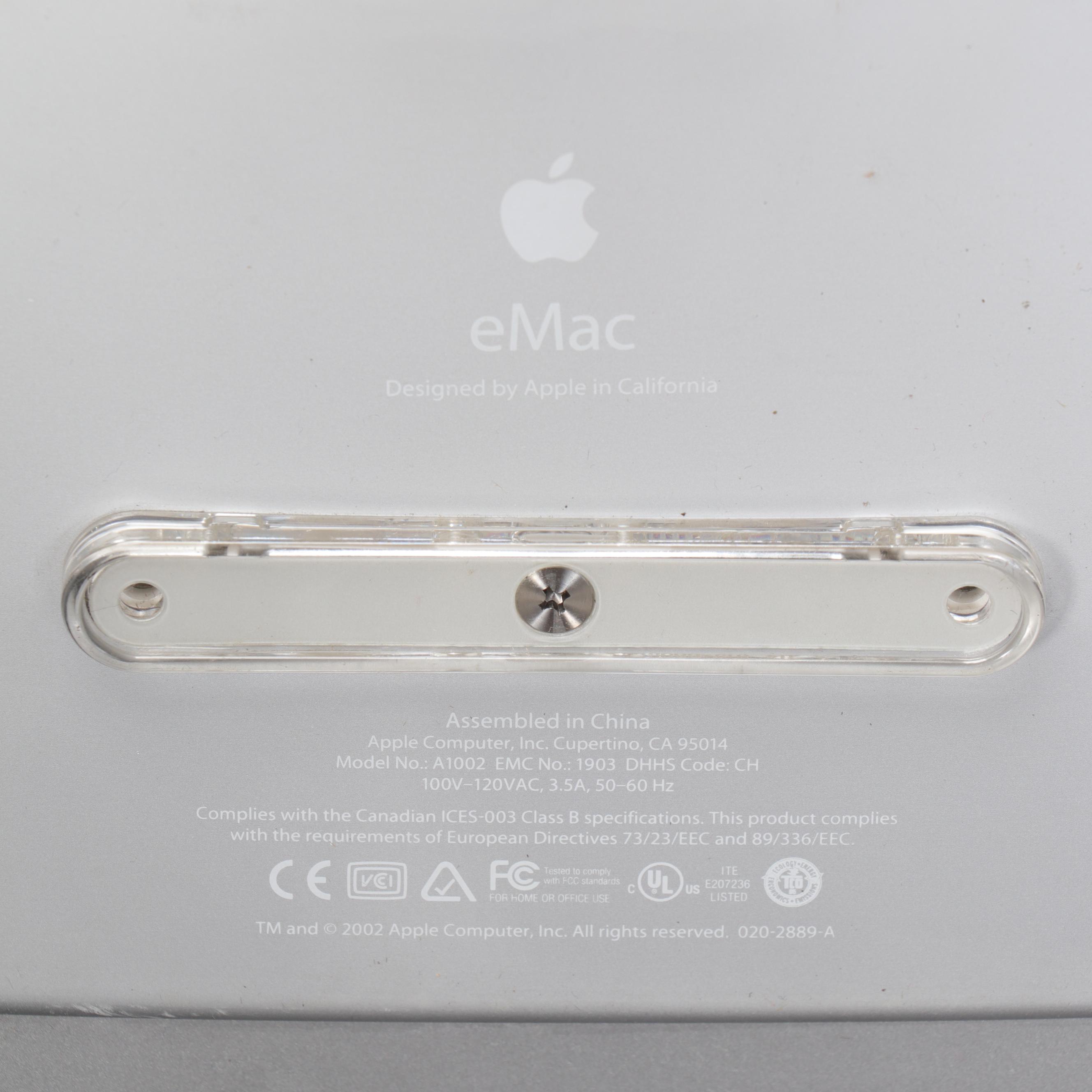 Apple eMac White G4 Desktop Computer, 2002