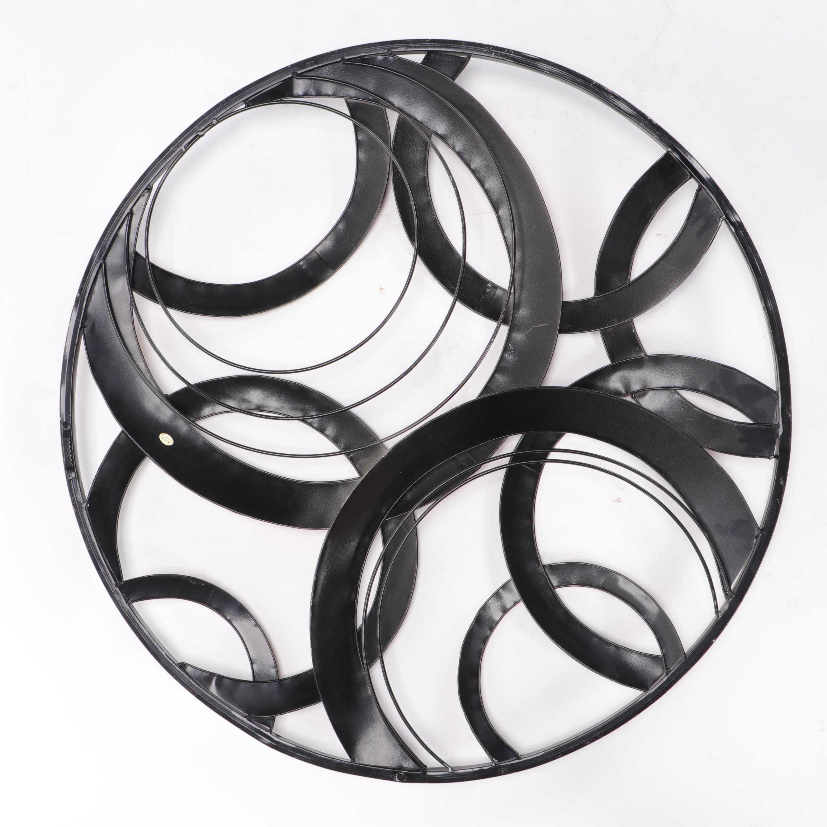 Cut Sheet Metal Overlapping Circles Wall Hanging