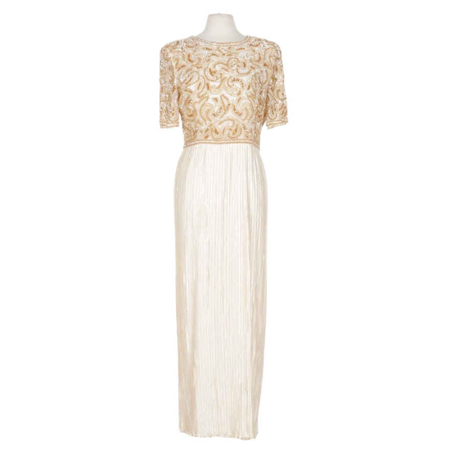 George F. Couture Hand-Beaded Silk Blend Evening Dress from Saks Fifth Avenue