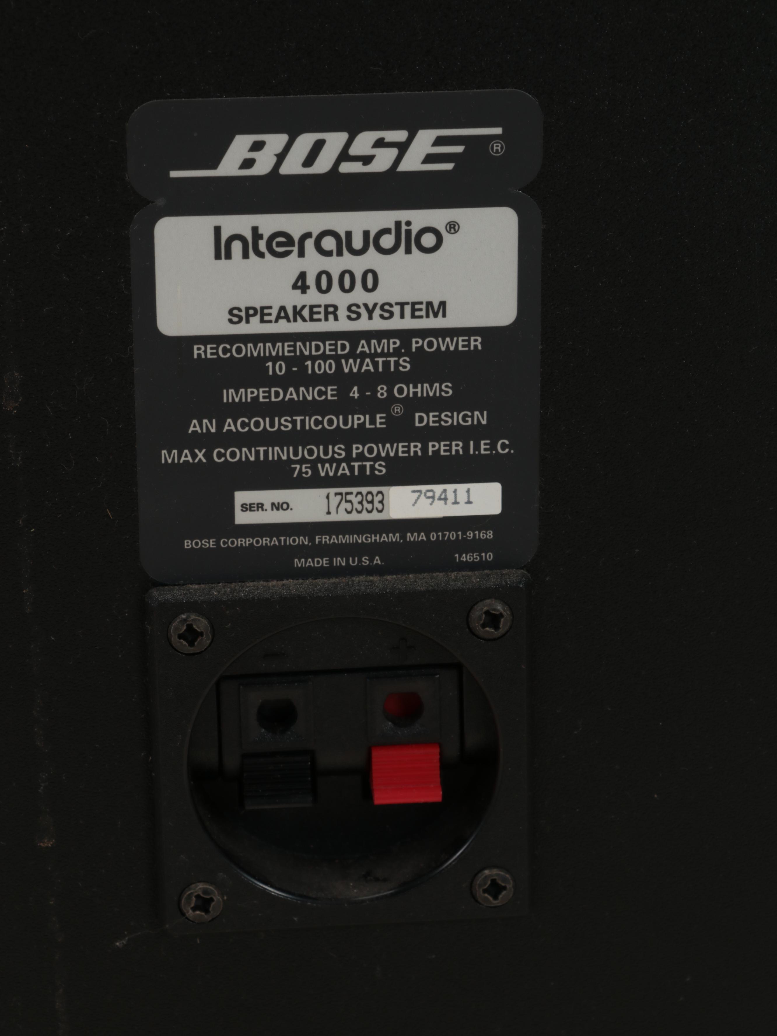 Pair of Bose Interaudio 4000 Series Loudspeaker