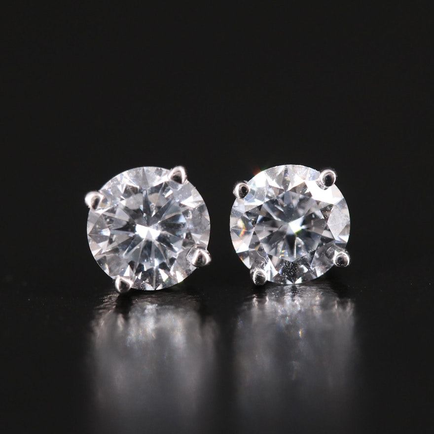 14K 1.35 CTW Lab Grown Diamond Stud Earrings