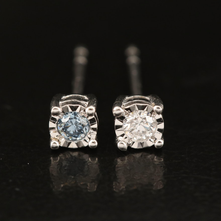 EFFY Sterling Lab Grown Diamond Stud Earrings