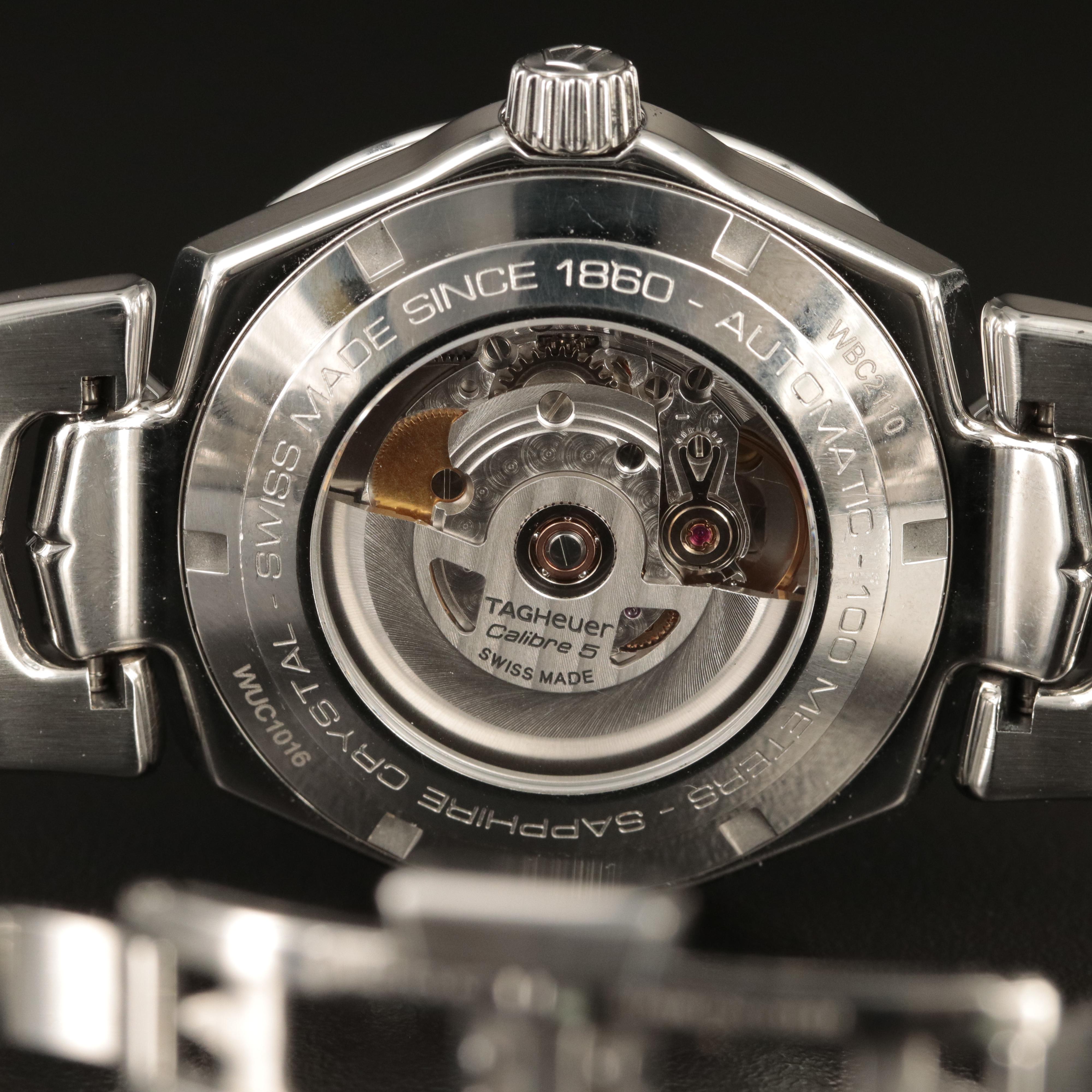 TAG Heuer Stainless Steel Link Calibre 5 Automatic Date Watch