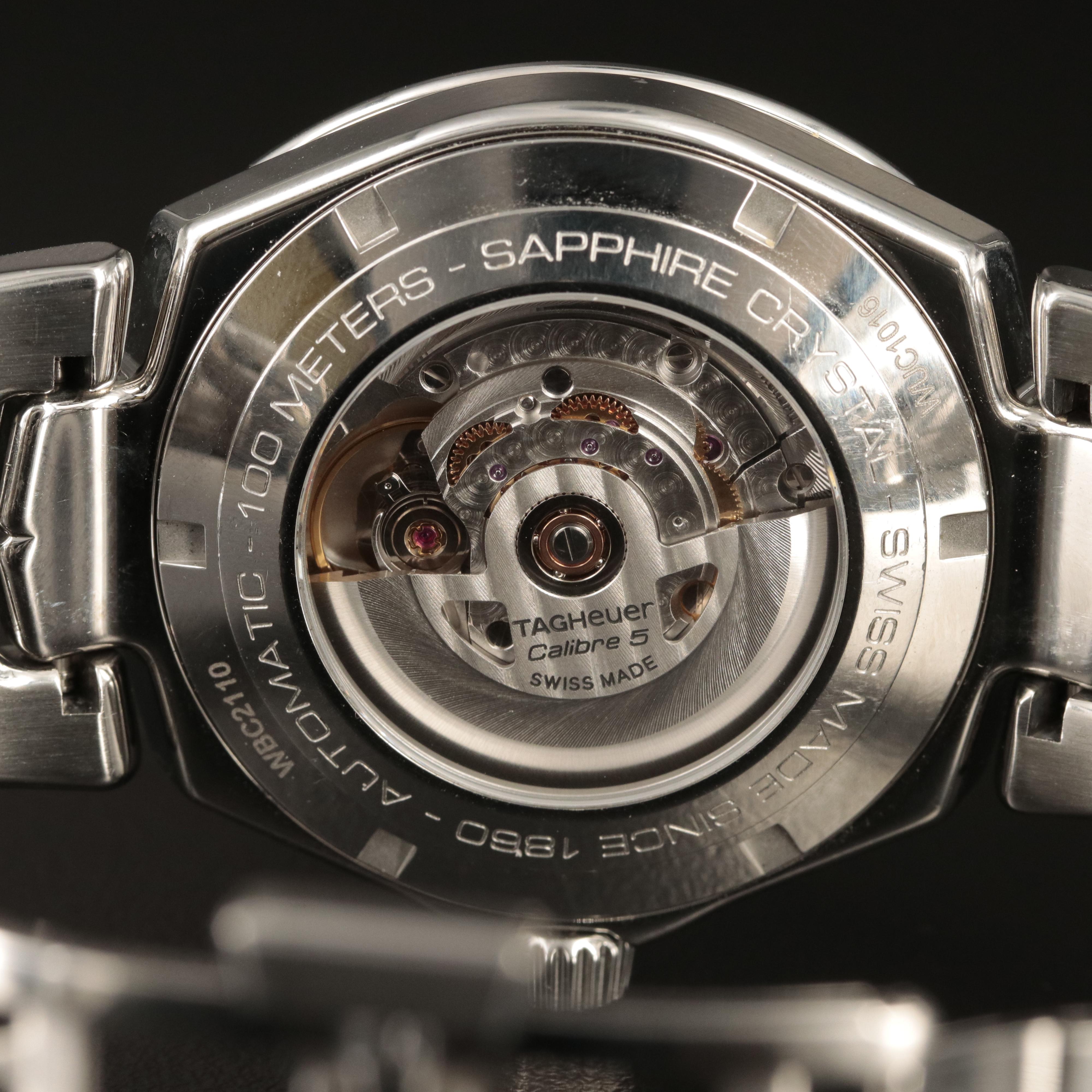 TAG Heuer Stainless Steel Link Calibre 5 Automatic Date Watch