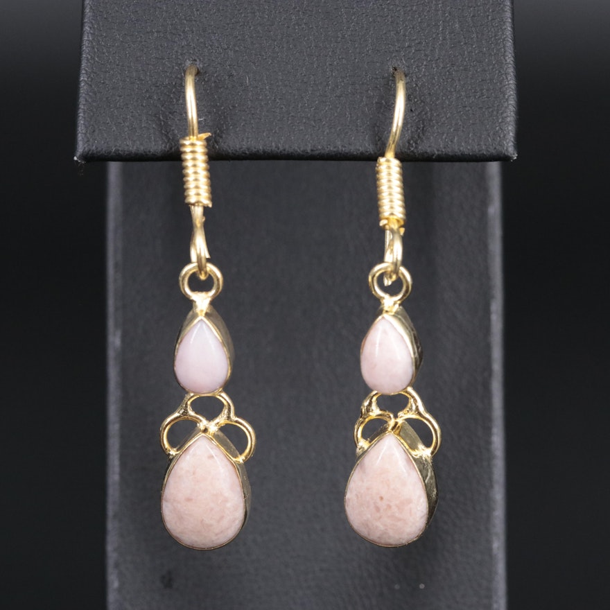 Drop Earrings Featuring Opal