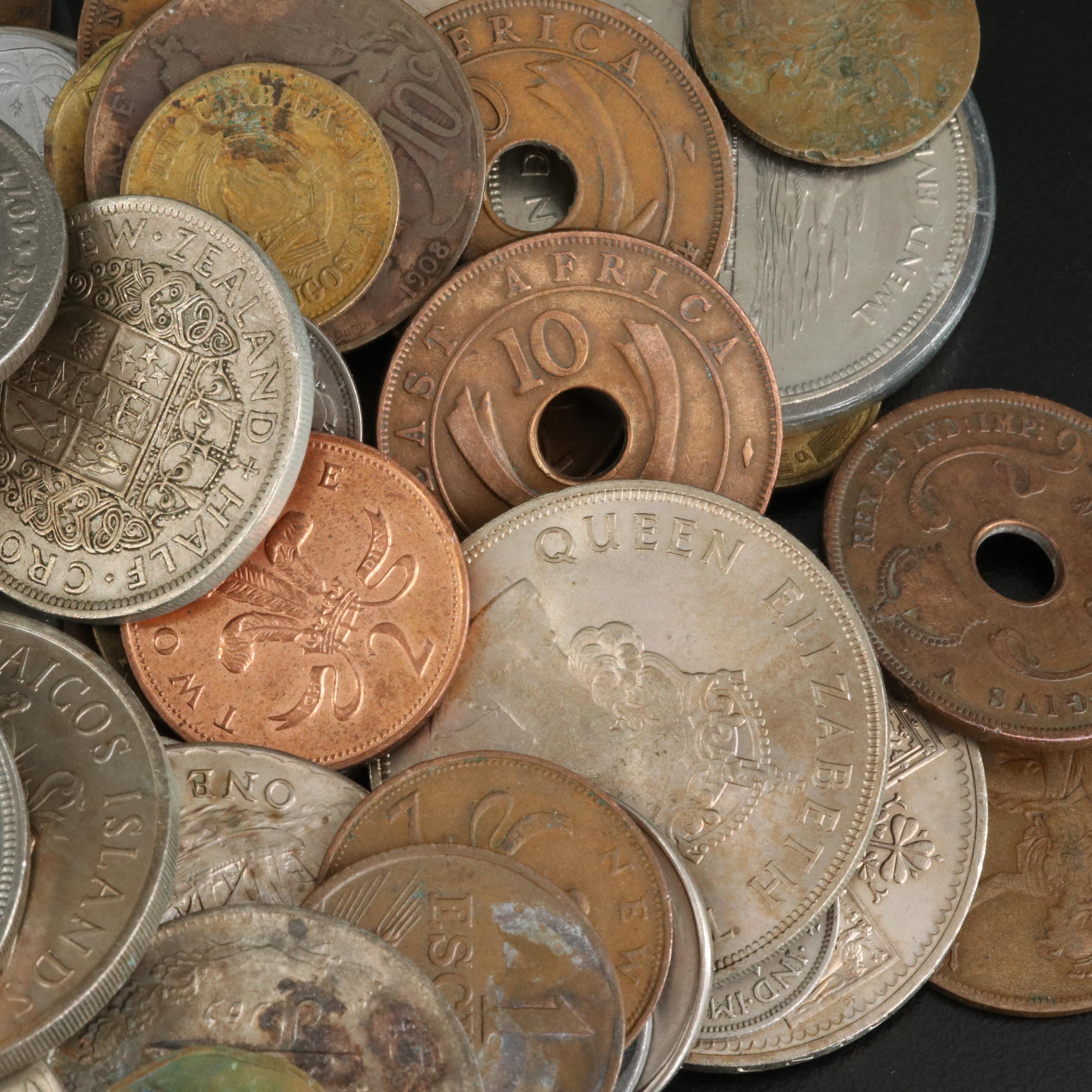 Assortment of Foreign Coins and Currency