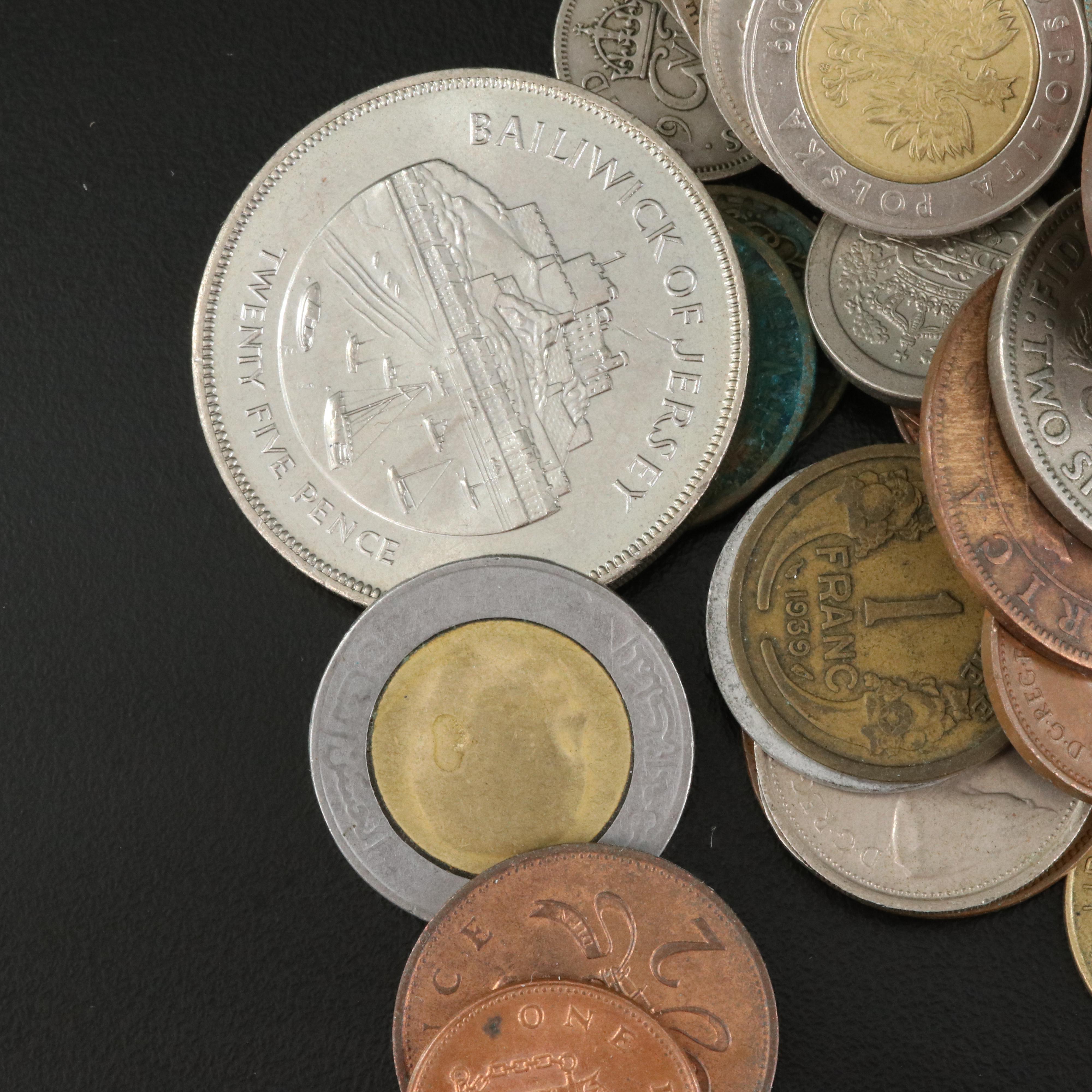 Assortment of Foreign Coins and Currency